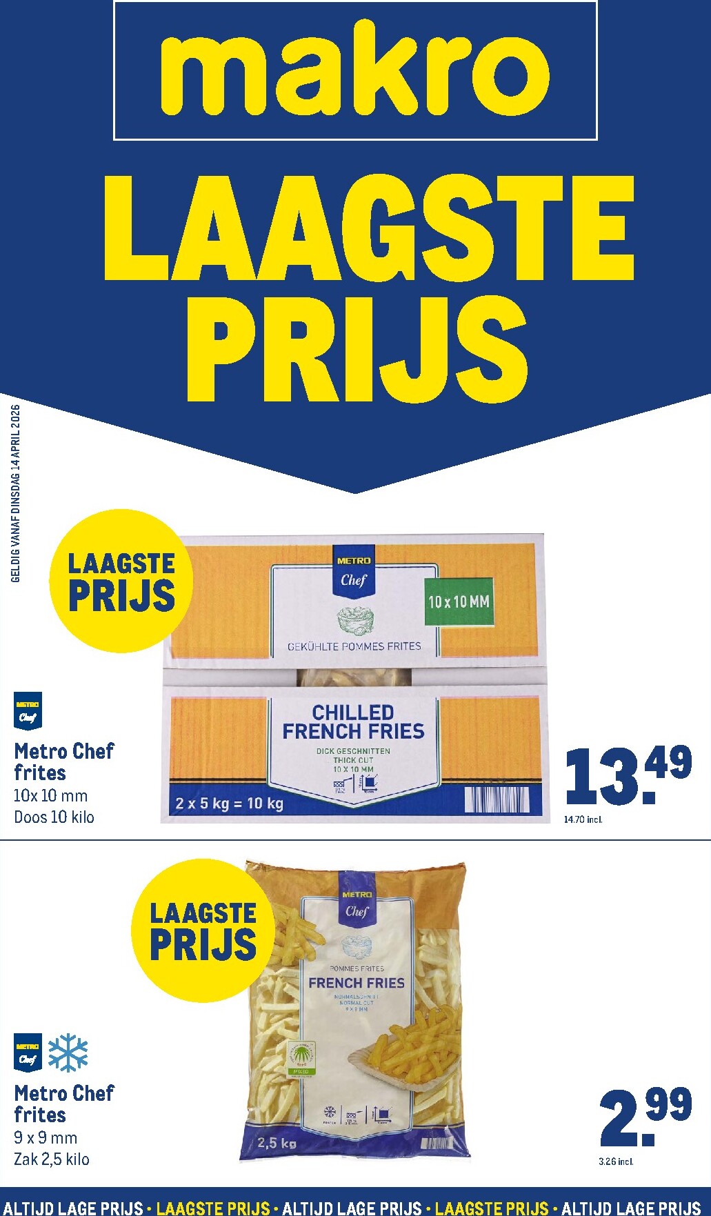 Huidige Makro - Laagste prijs folder geldig van dinsdag 14-04-2026 tot zaterdag 02-05-2026