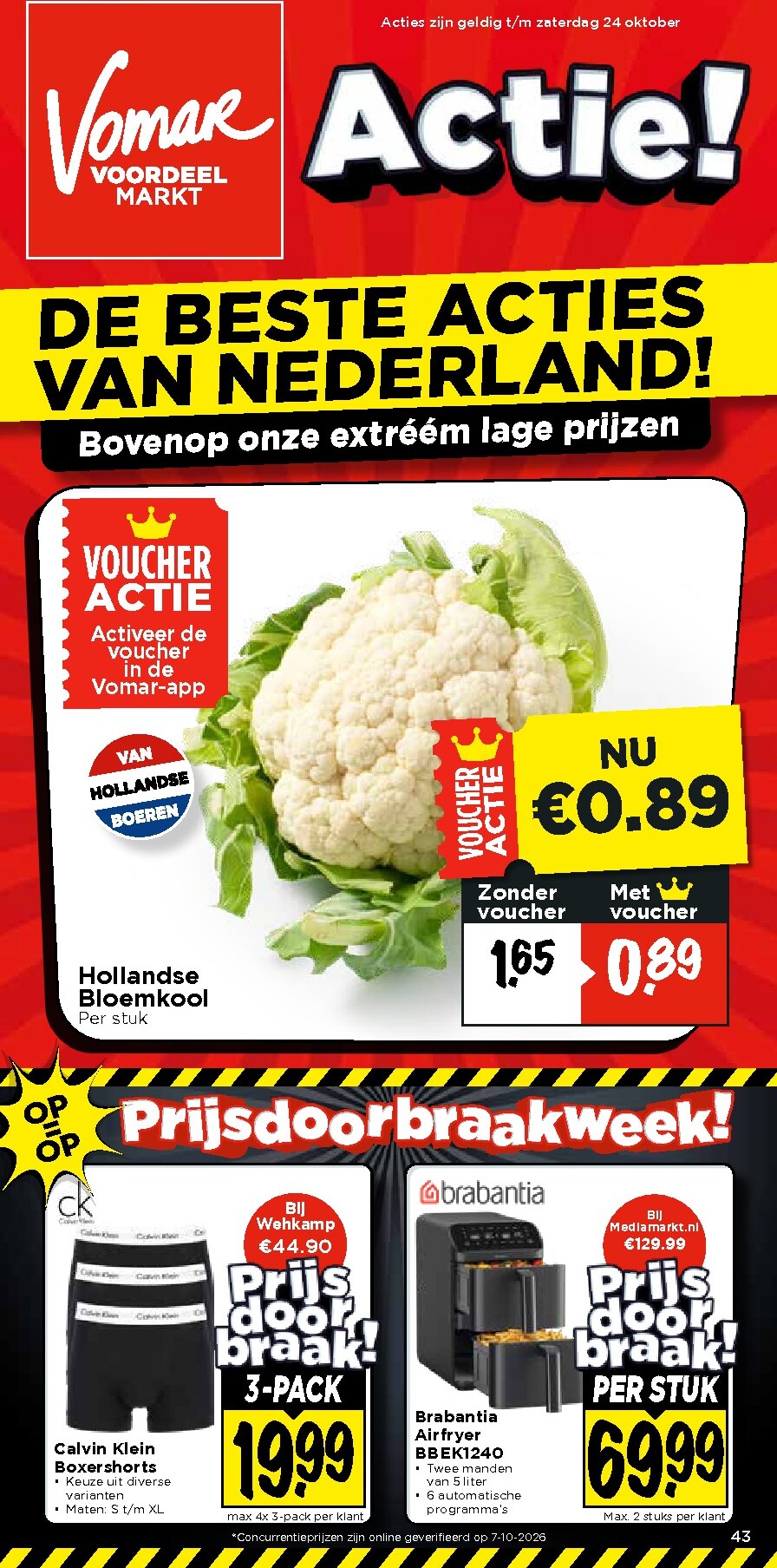 Huidige Vomar folder geldig van zondag 18-10-2026 tot zaterdag 24-10-2026