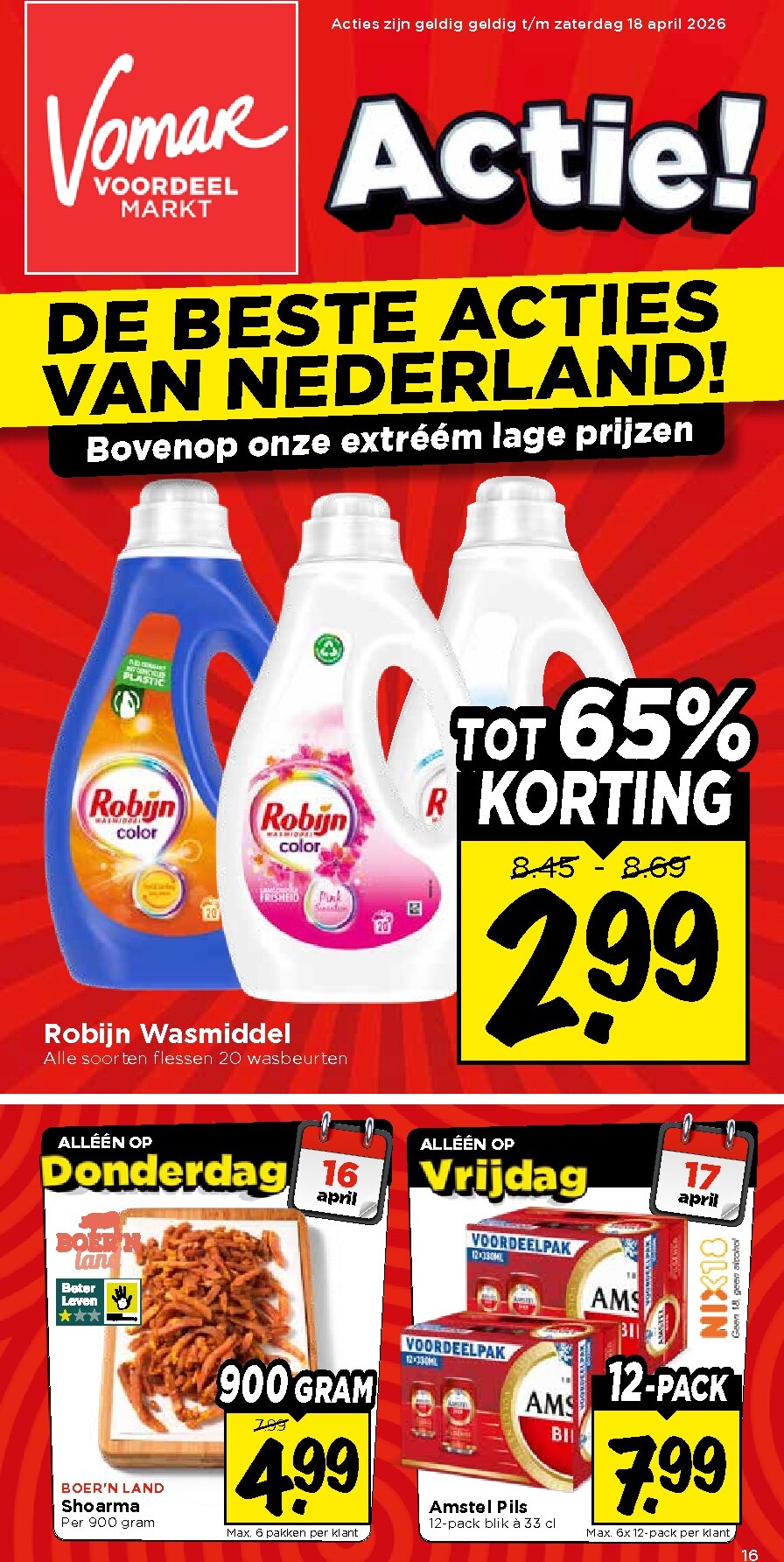 Huidige Vomar - Weekendfolder folder geldig van donderdag 16-04-2026 tot zaterdag 18-04-2026