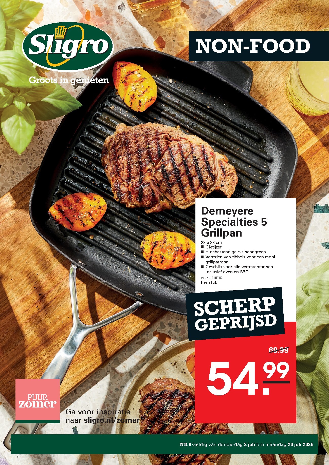 Sligro - Non-Food folder voor volgende week van donderdag 02-07-2026 tot maandag 20-07-2026