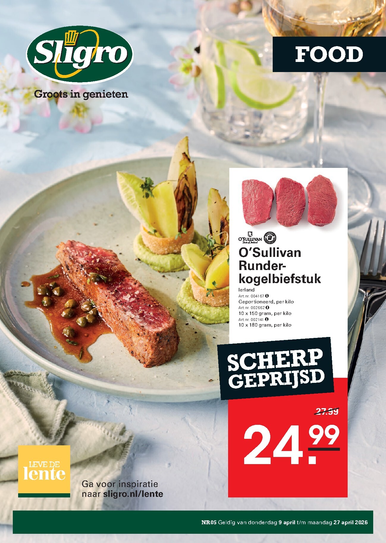 Huidige Sligro - Food folder geldig van donderdag 09-04-2026 tot maandag 27-04-2026