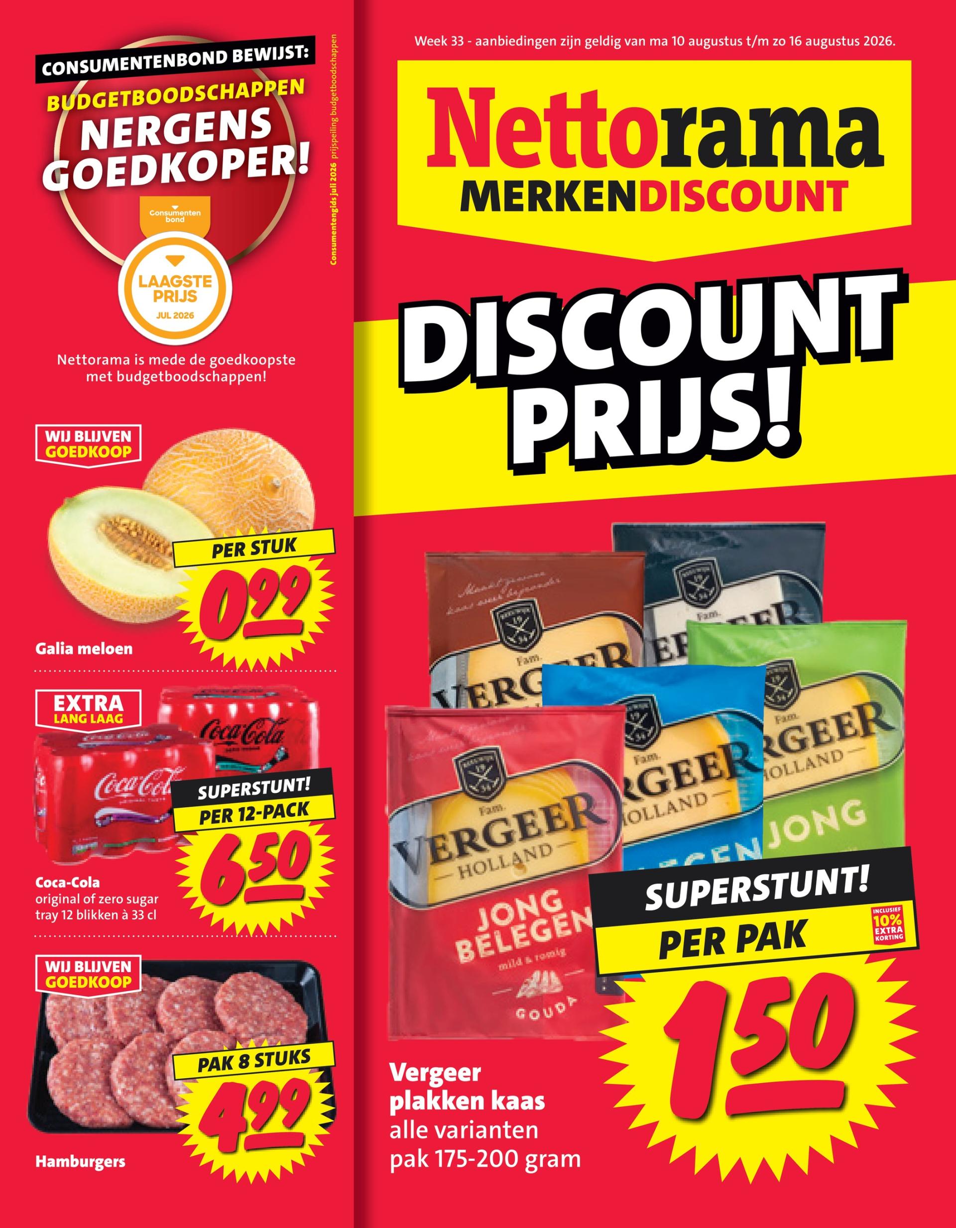Nettorama folder voor volgende week van maandag 10-08-2026 tot zondag 16-08-2026