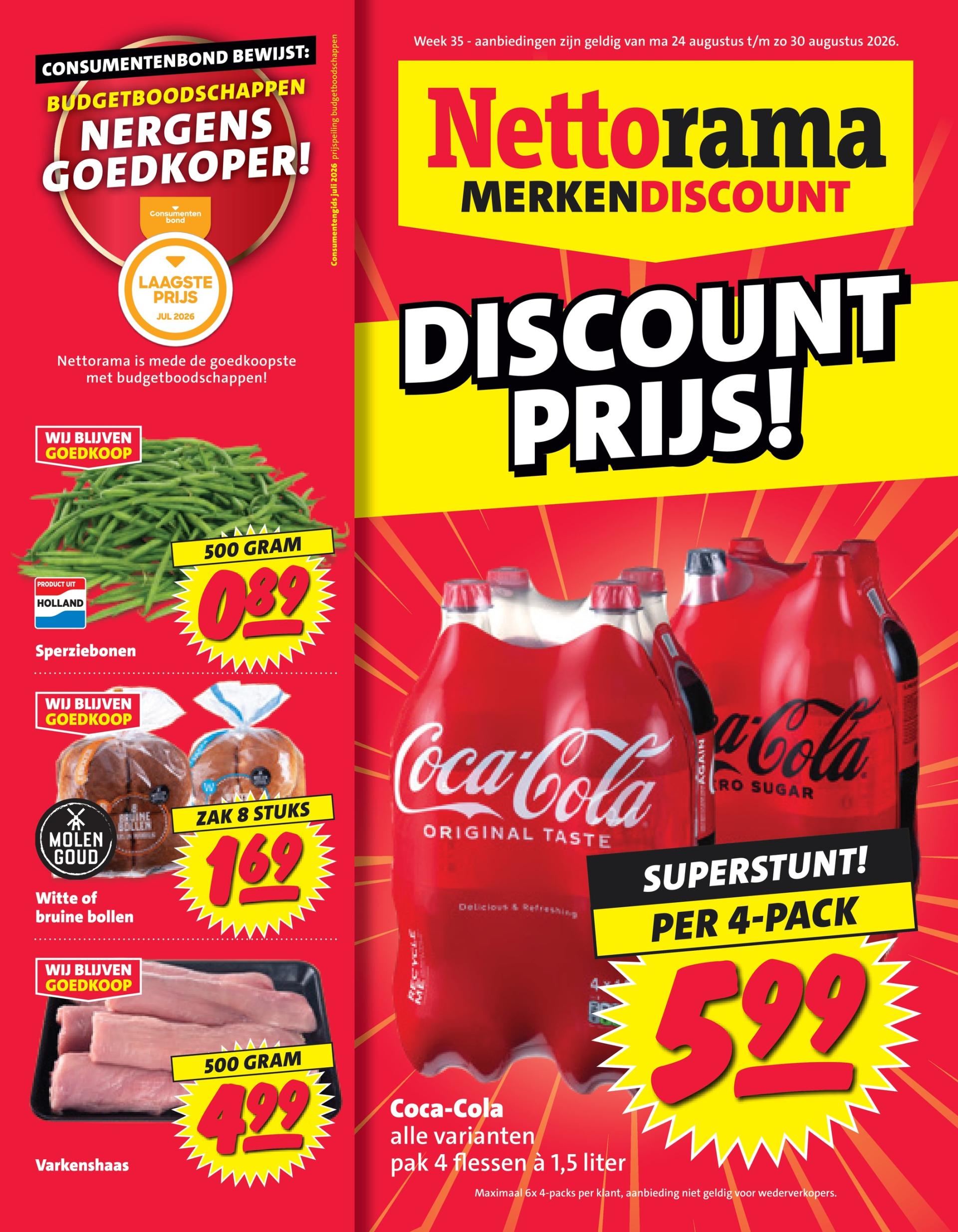Nettorama folder voor volgende week van maandag 24-08-2026 tot zondag 30-08-2026