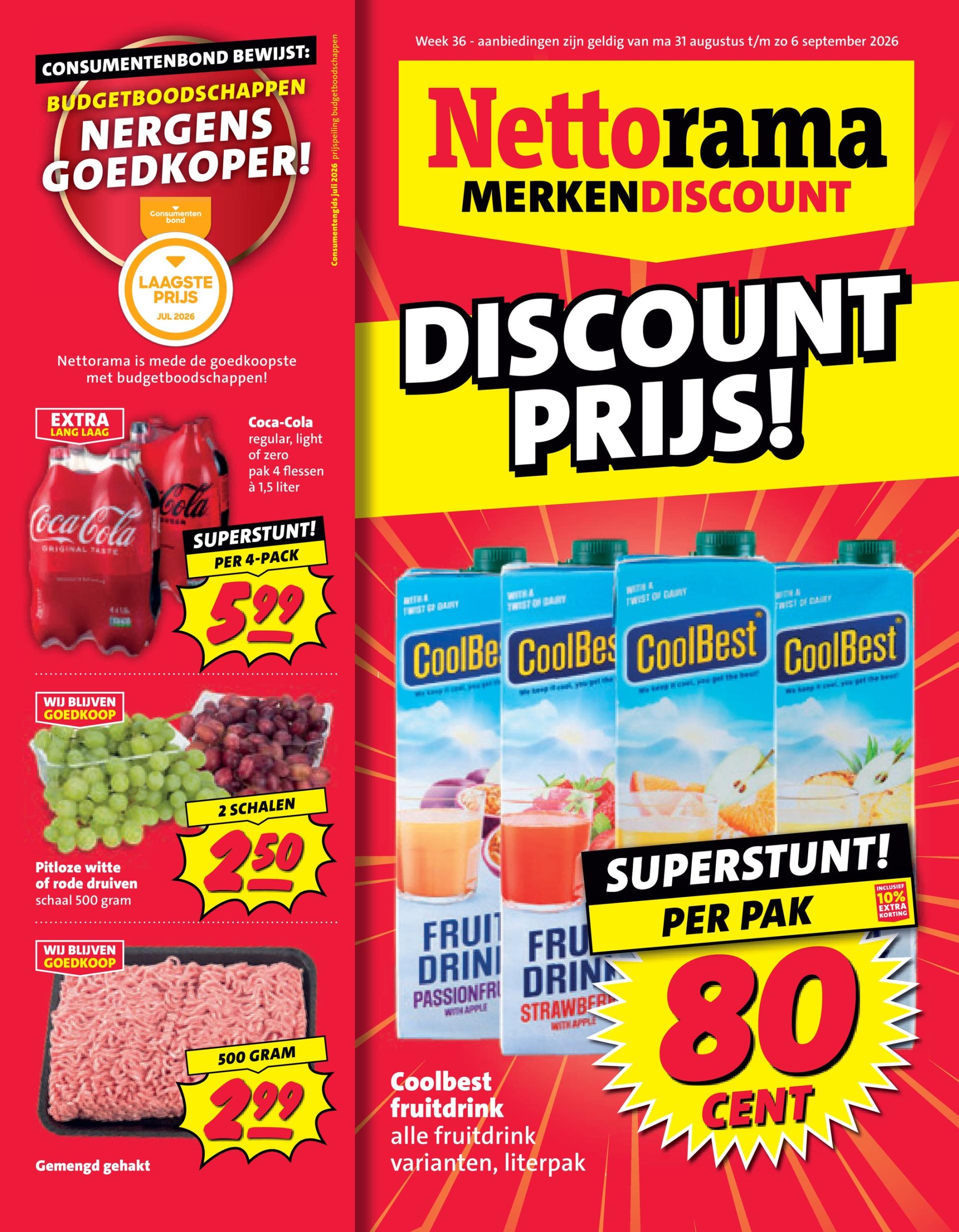 Nettorama folder voor volgende week van maandag 31-08-2026 tot zondag 06-09-2026