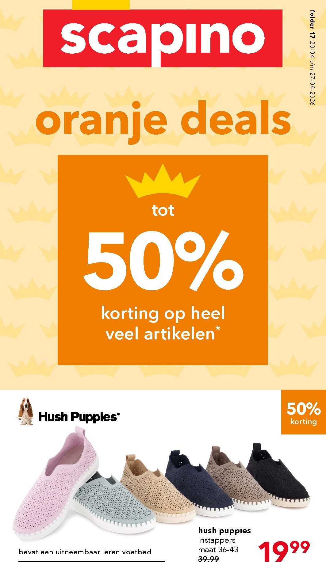 Huidige Scapino folder geldig van maandag 20-04-2026 tot maandag 27-04-2026