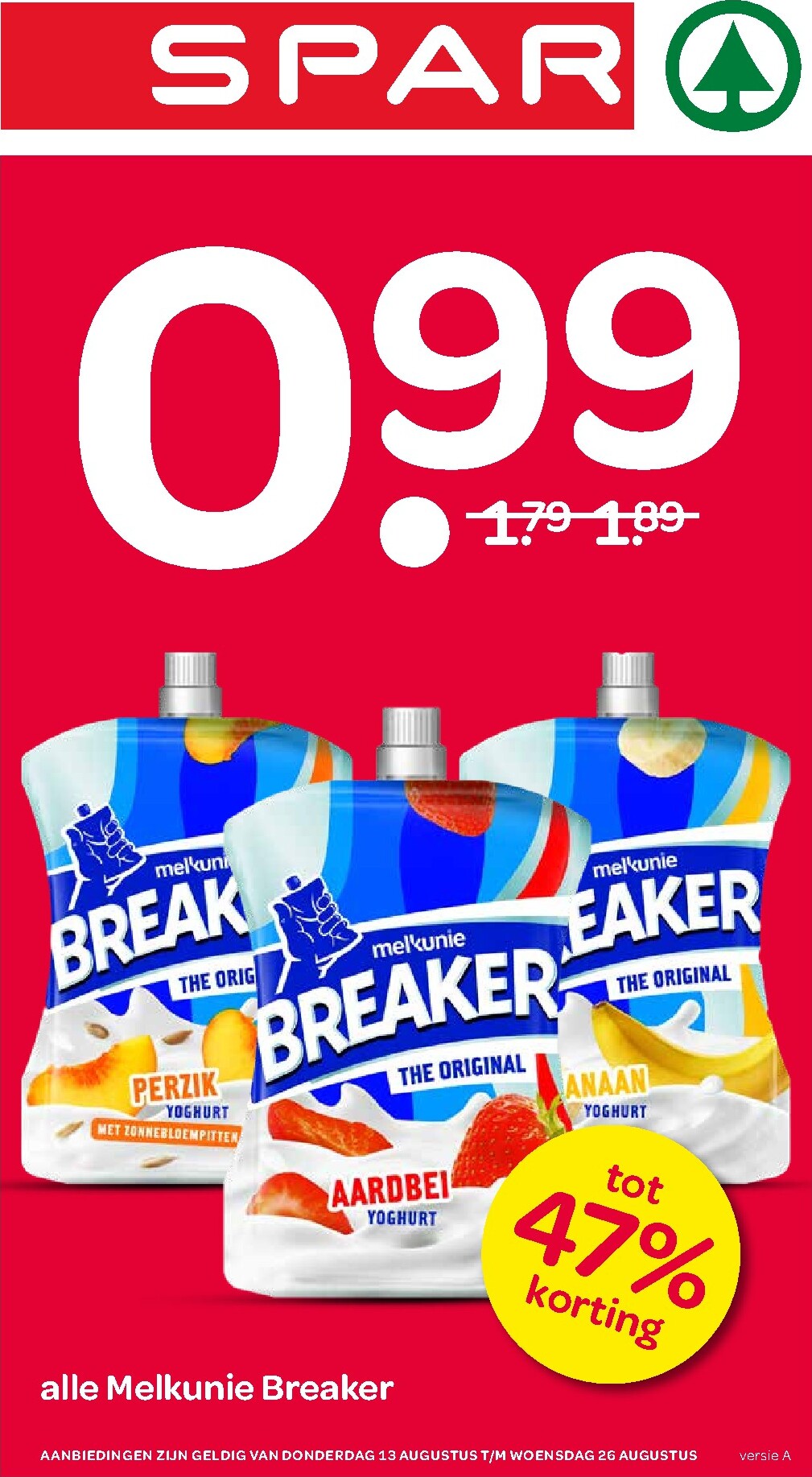 Huidige SPAR folder geldig van donderdag 13-08-2026 tot woensdag 26-08-2026