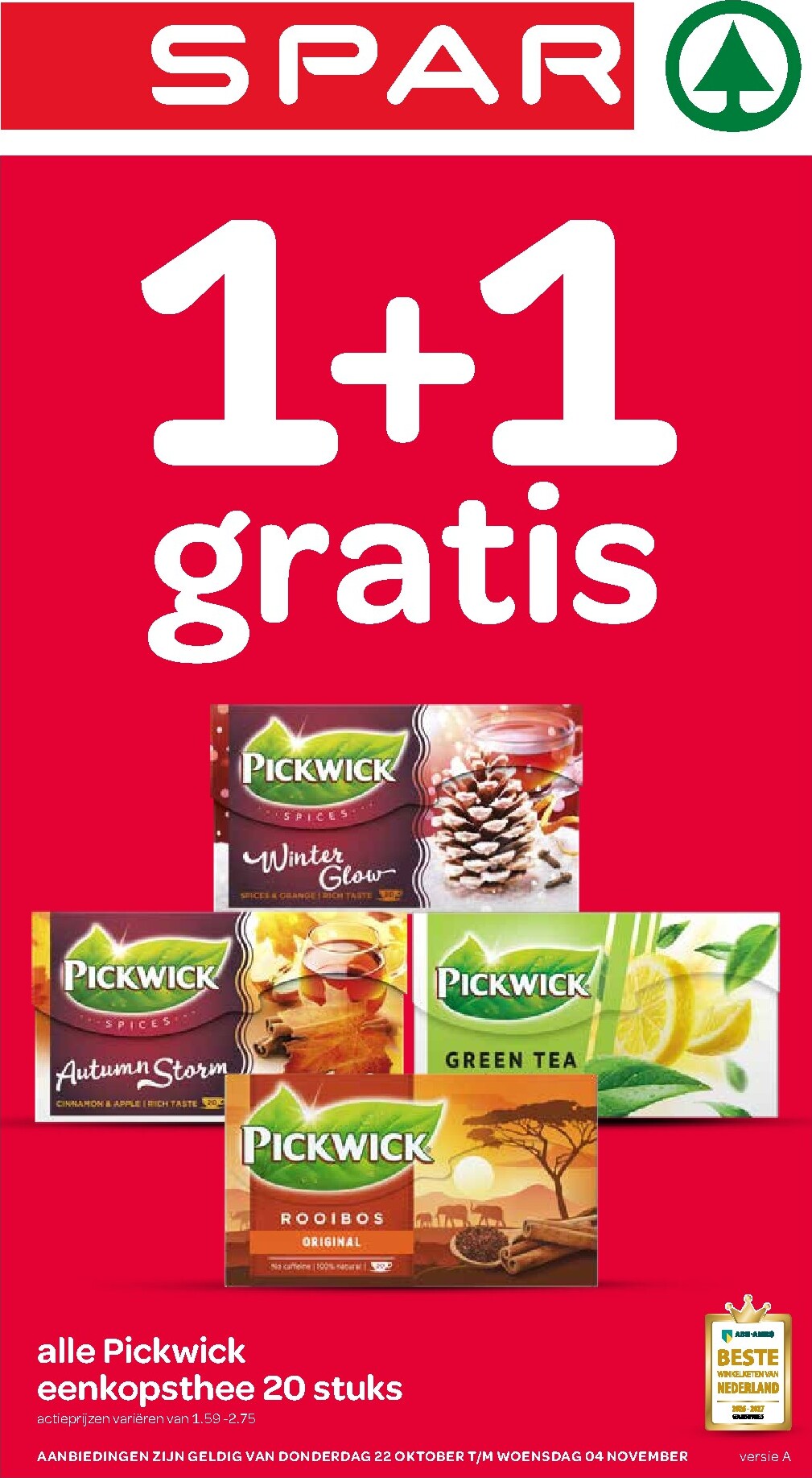 Huidige SPAR folder geldig van donderdag 22-10-2026 tot woensdag 04-11-2026