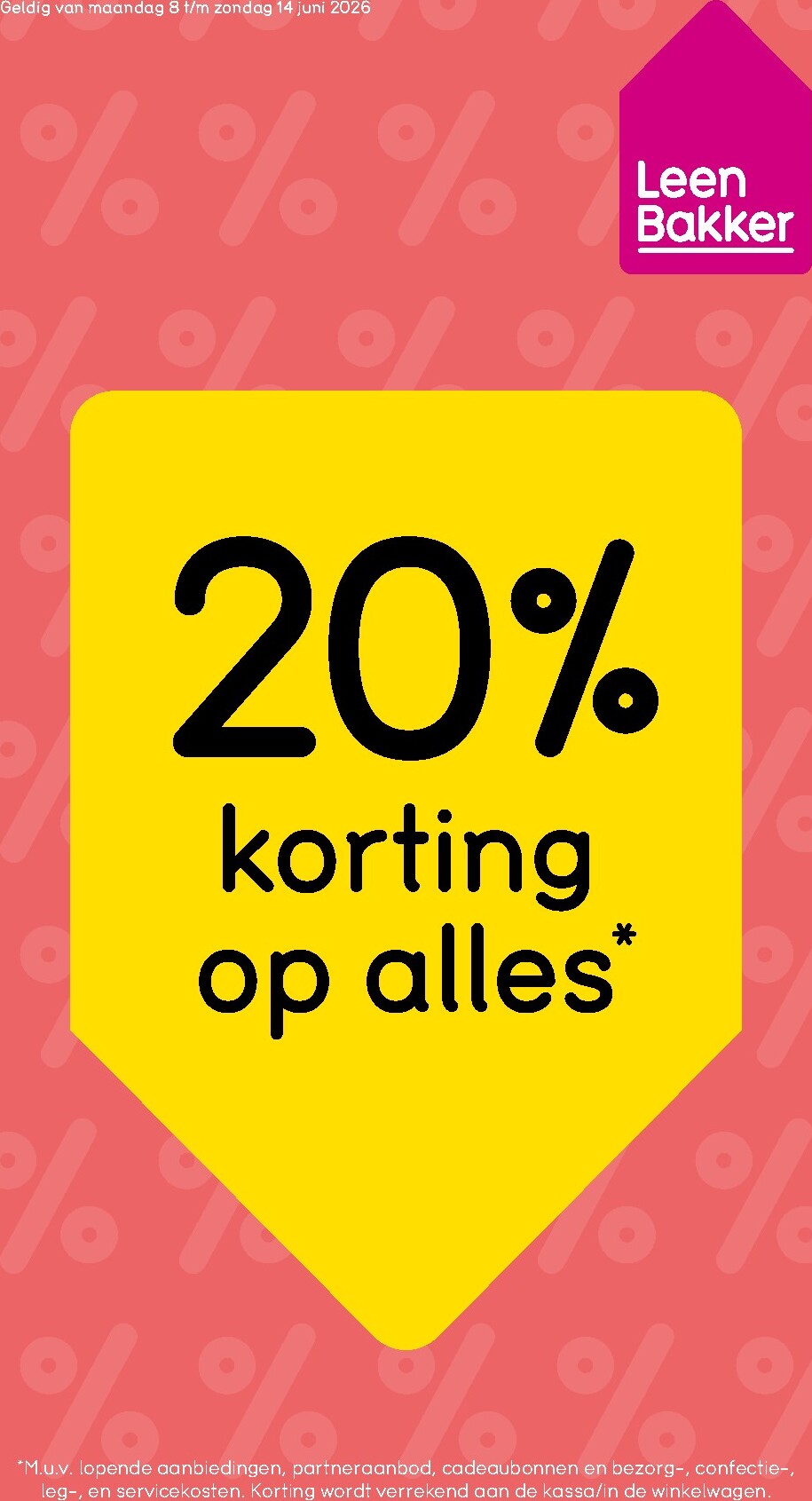 Huidige Leen Bakker folder geldig van maandag 08-06-2026 tot zondag 14-06-2026
