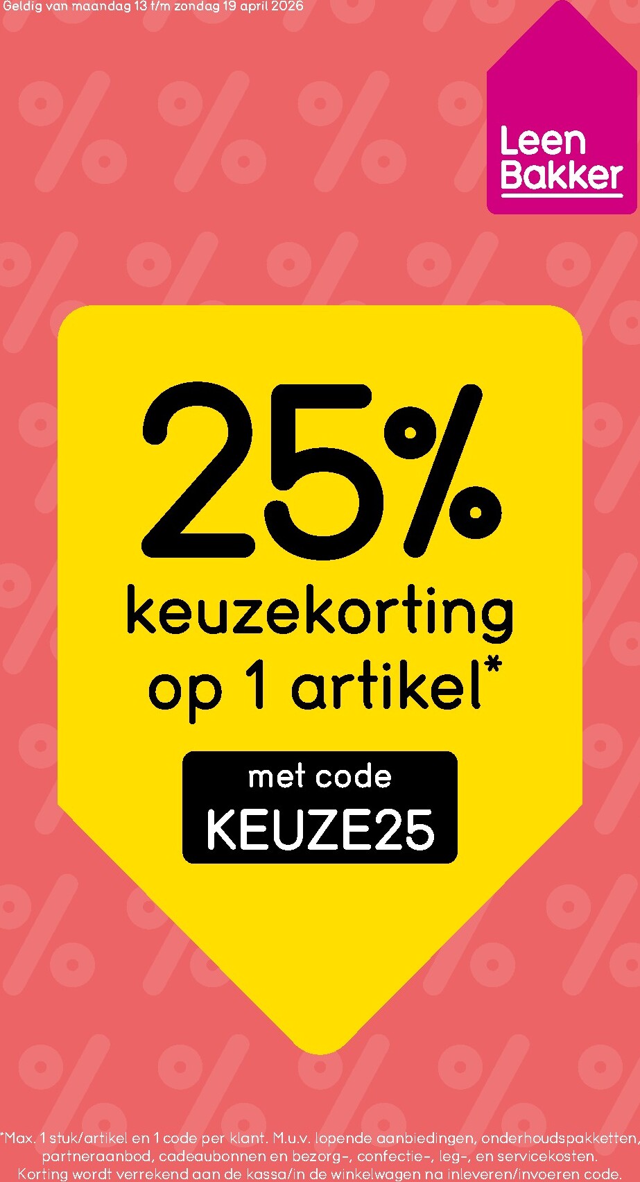 Huidige Leen Bakker folder geldig van maandag 13-04-2026 tot zondag 19-04-2026