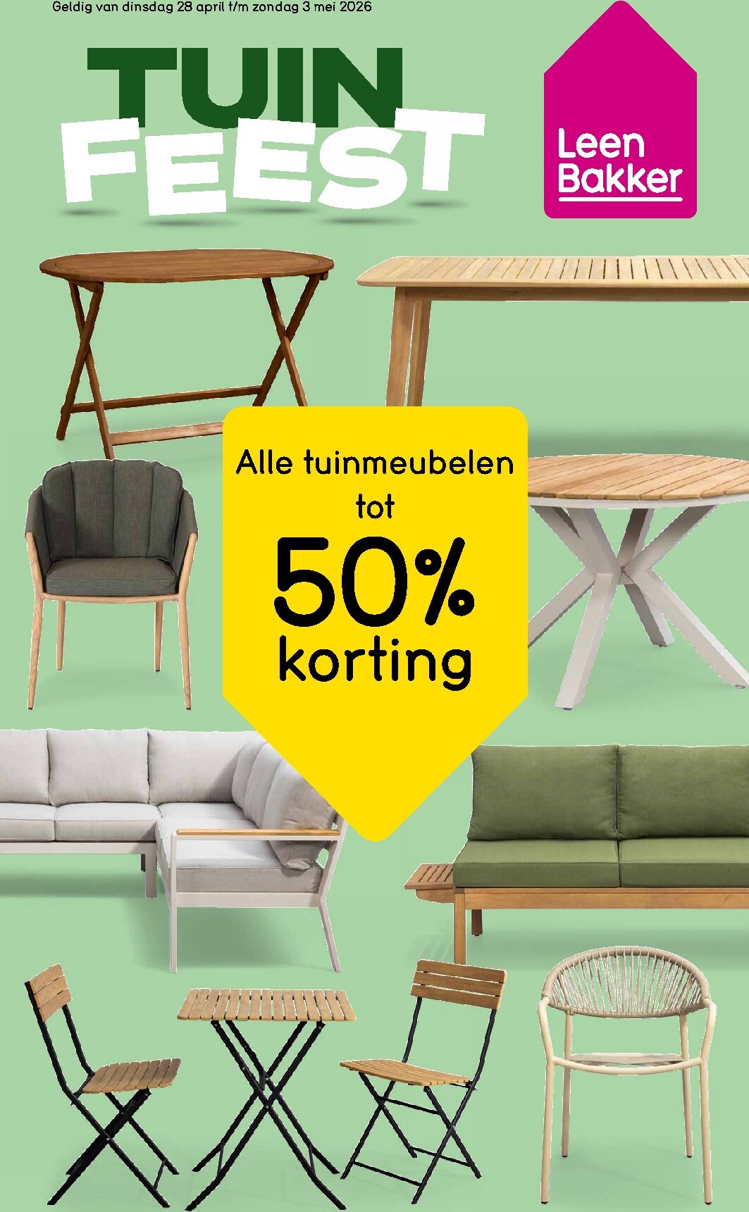 Huidige Leen Bakker folder geldig van dinsdag 28-04-2026 tot zondag 03-05-2026