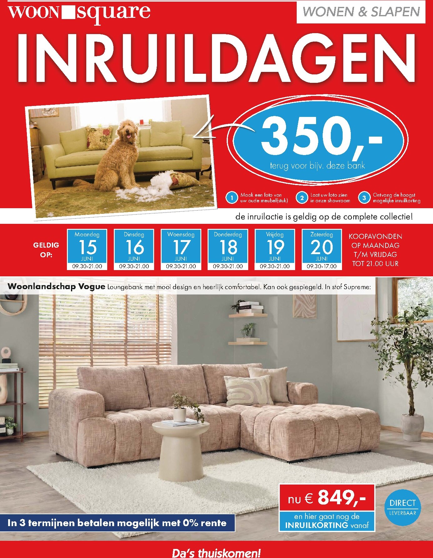 Woonsquare folder voor volgende week van maandag 15-06-2026 tot zaterdag 20-06-2026