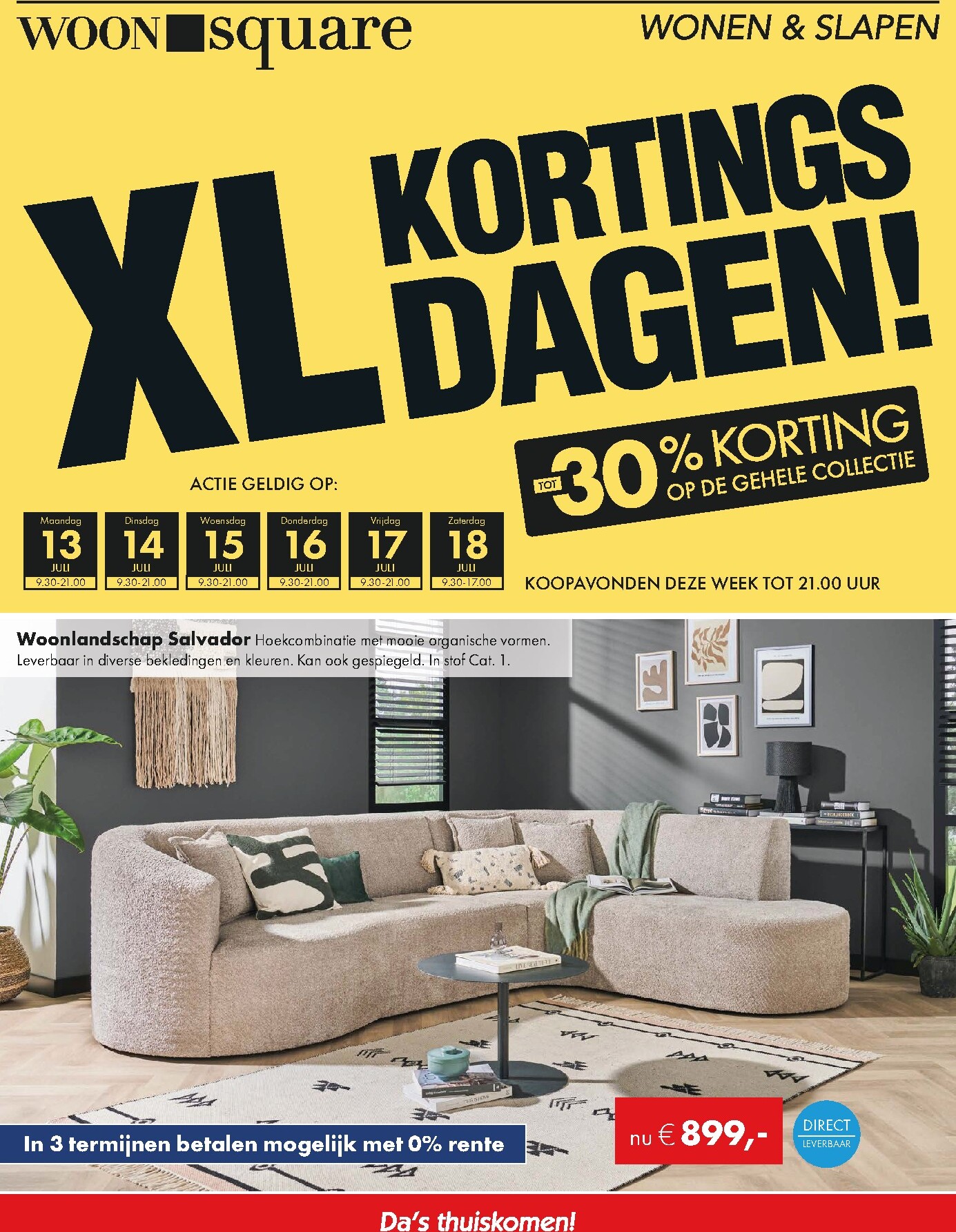 Woonsquare folder voor volgende week van maandag 13-07-2026 tot zaterdag 18-07-2026