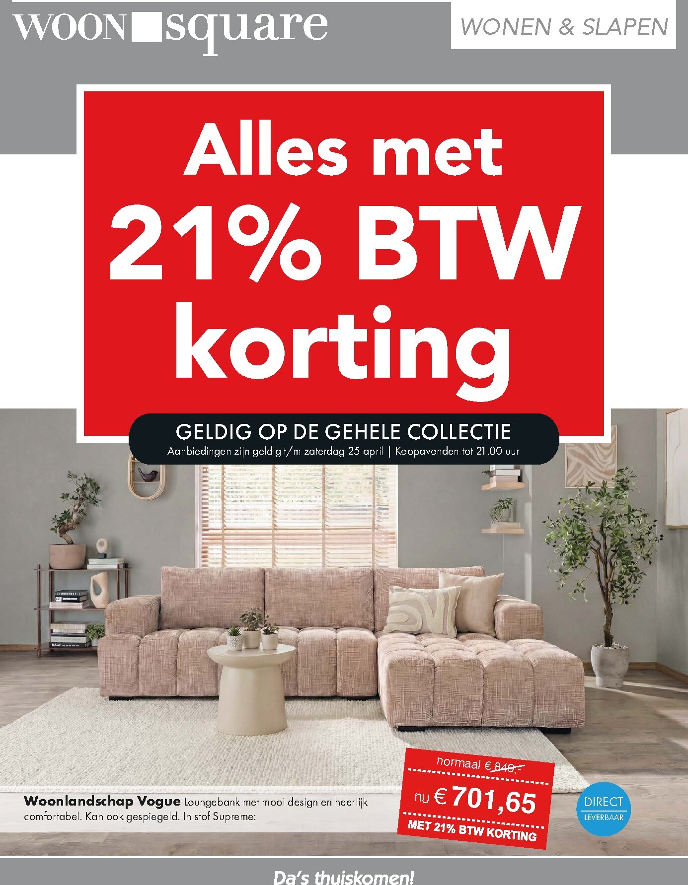 Woonsquare folder voor volgende week van maandag 20-04-2026 tot zaterdag 25-04-2026