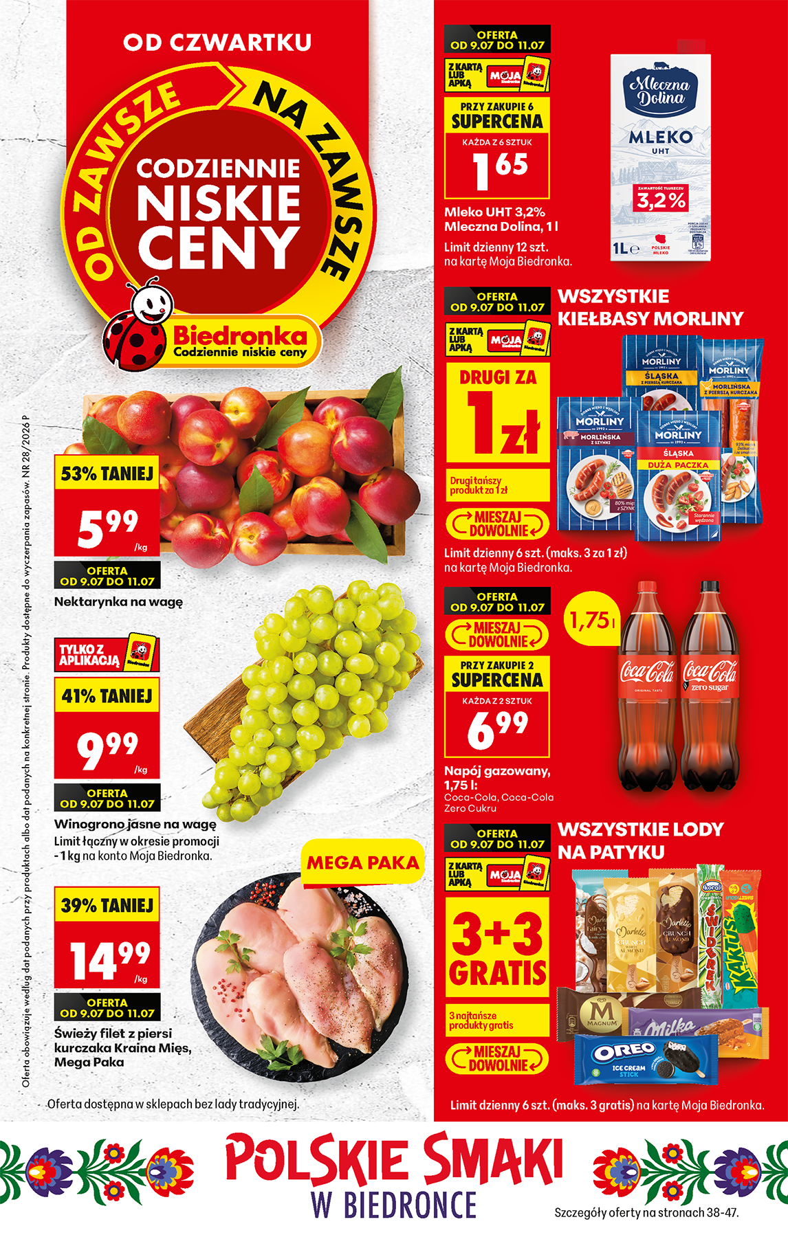 Aktualna gazetka Biedronka ważna od 09.07.2026 do 11.07.2026