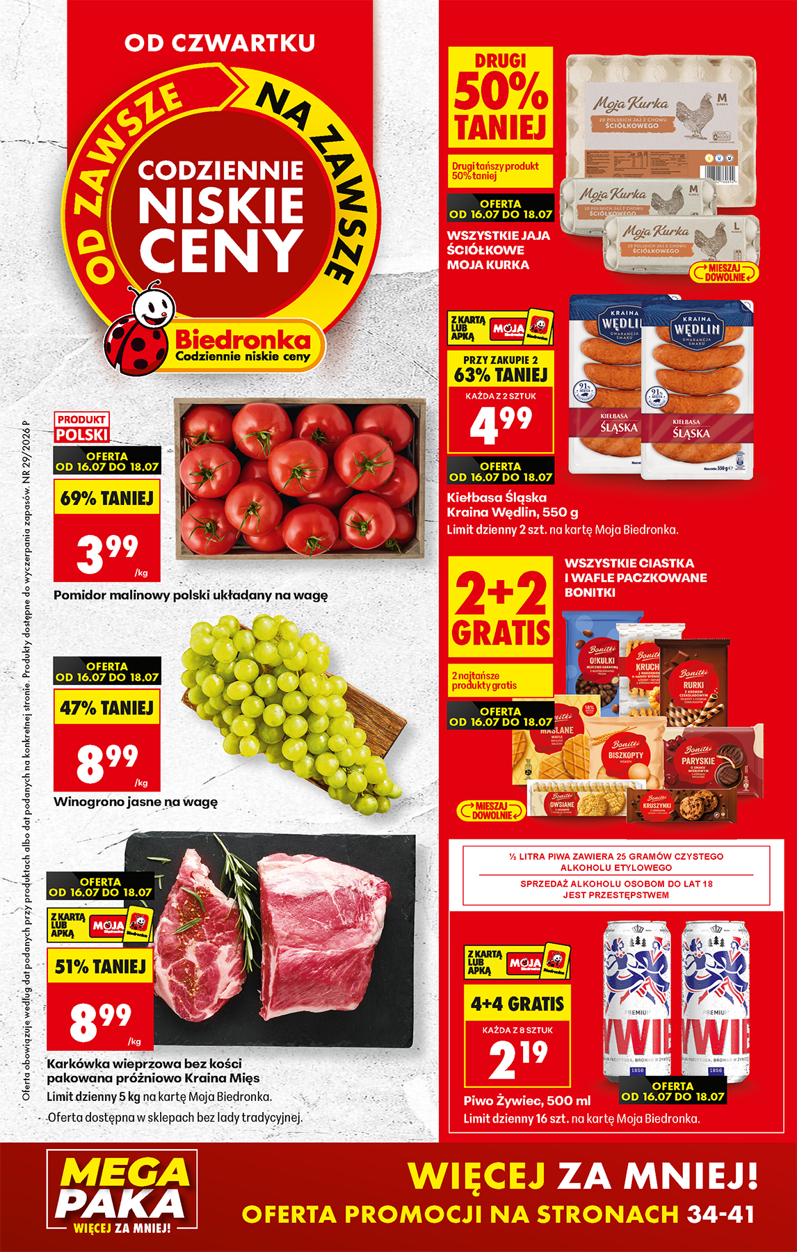 Aktualna gazetka Biedronka - Codziennie niskie ceny P - oferta od 16.07 - Gazetka - Biedronka.pl ważna od 16.07.2026 do 18.07.2026