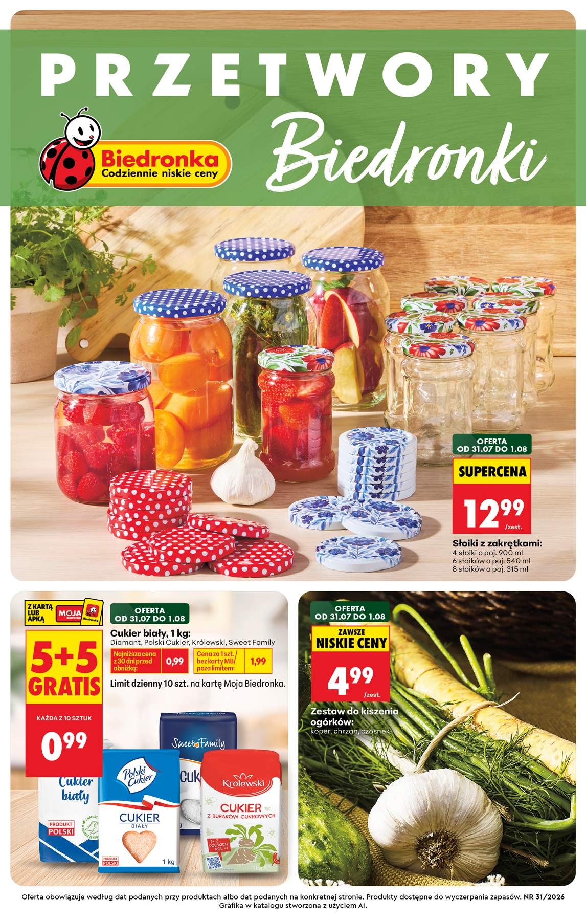 Aktualna gazetka Biedronka ważna od 31.07.2026 do 01.08.2026