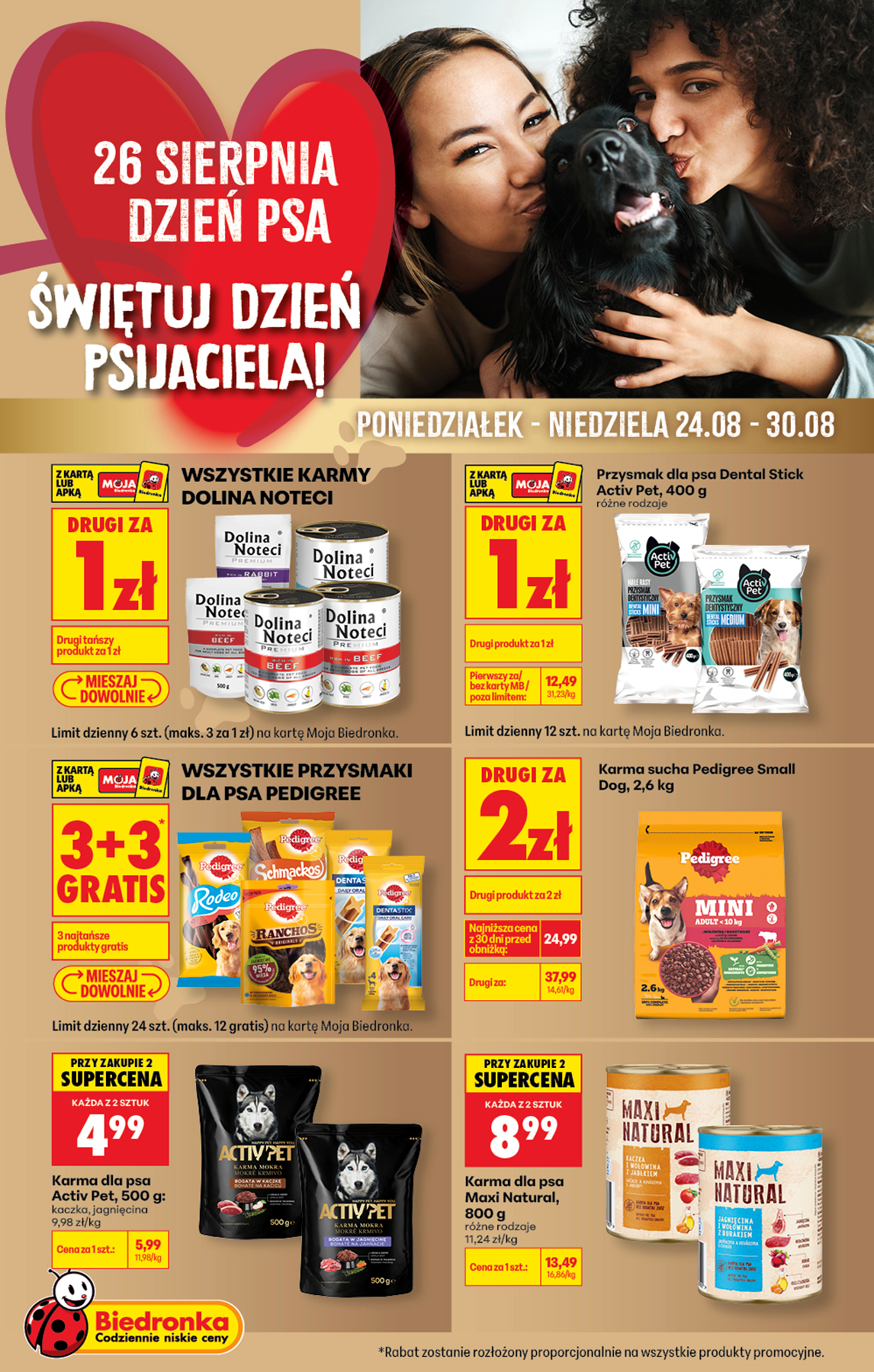 Aktualna gazetka Biedronka - Dzień psa ważna od 24.08.2026 do 30.08.2026