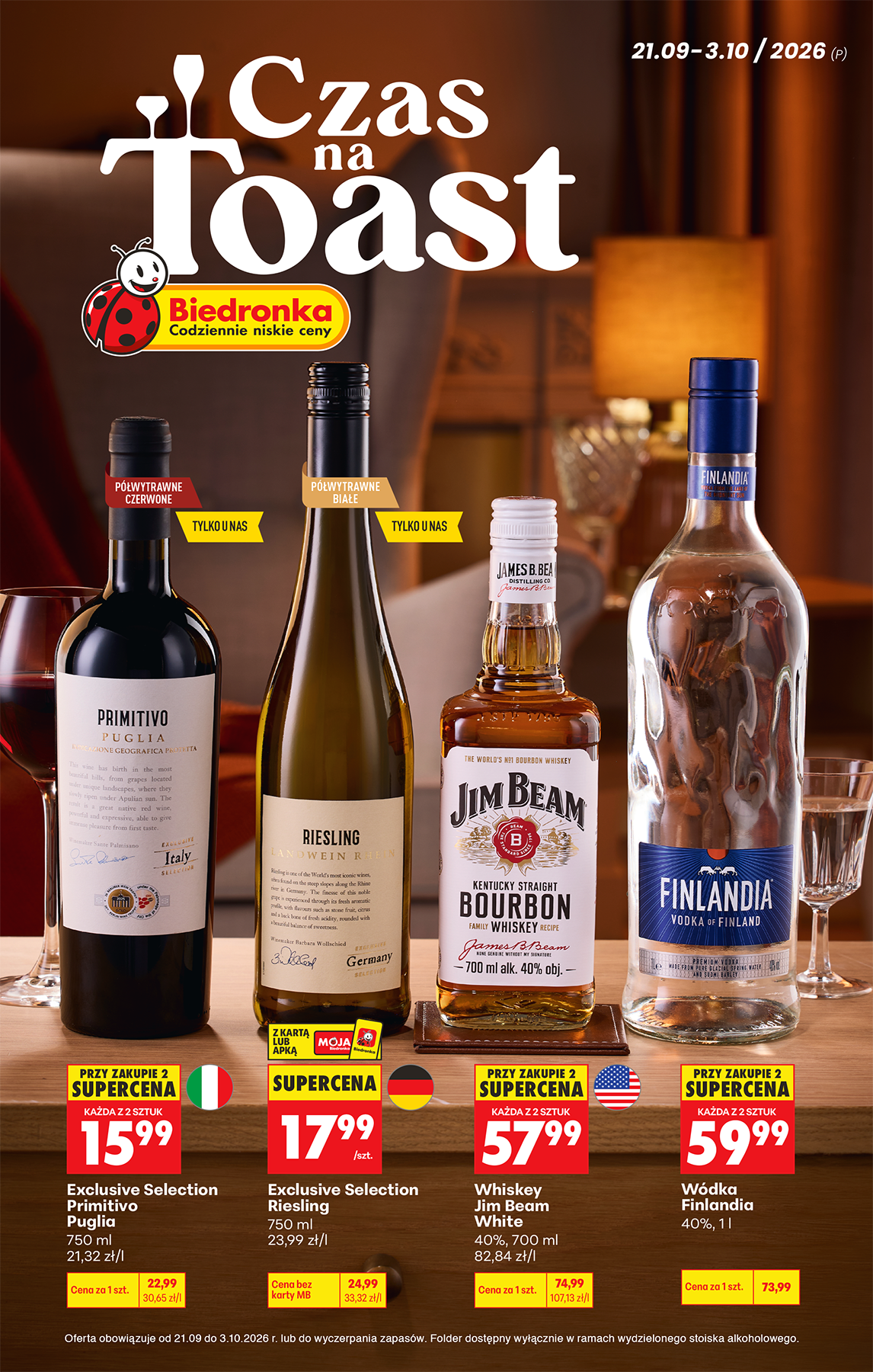 Aktualna gazetka Biedronka - Alkohol ważna od 21.09.2026 do 03.10.2026