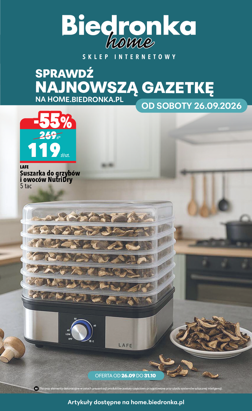 Aktualna gazetka Biedronka - Home ważna od 26.09.2026 do 31.10.2026