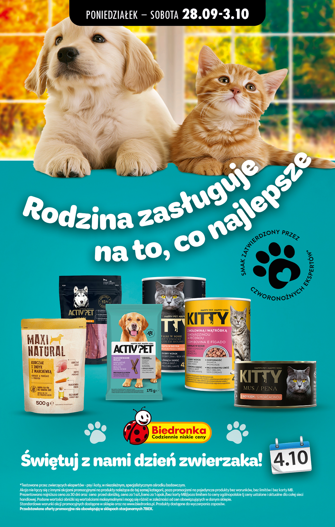 Nowa gazetka Biedronka - Petfood ważna od 28.09.2026 do 03.10.2026
