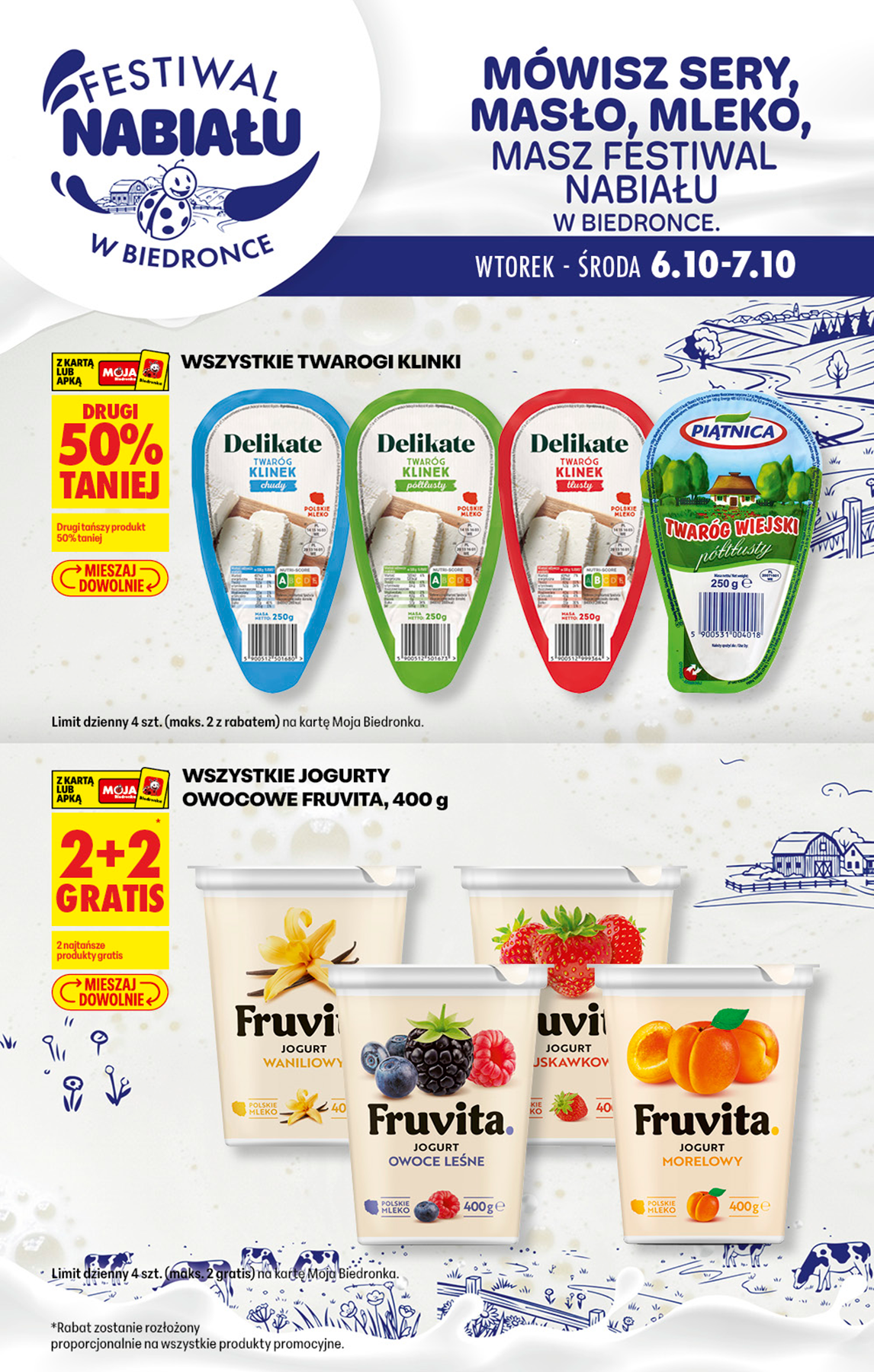 Aktualna gazetka Biedronka - Festiwal nabiału ważna od 06.10.2026 do 10.10.2026