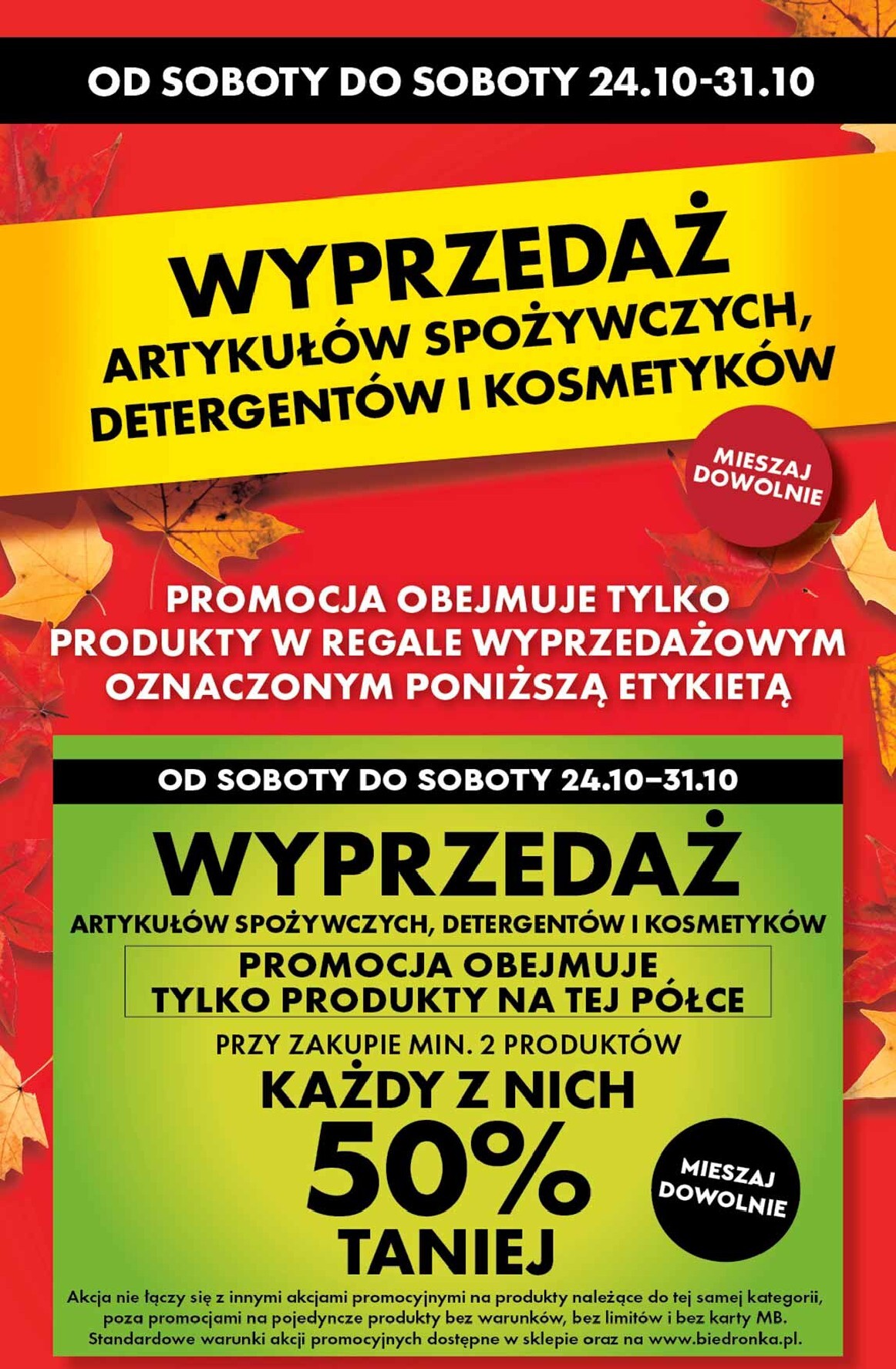 Aktualna gazetka Biedronka - Wyprzedaż ważna od 24.10.2026 do 31.10.2026