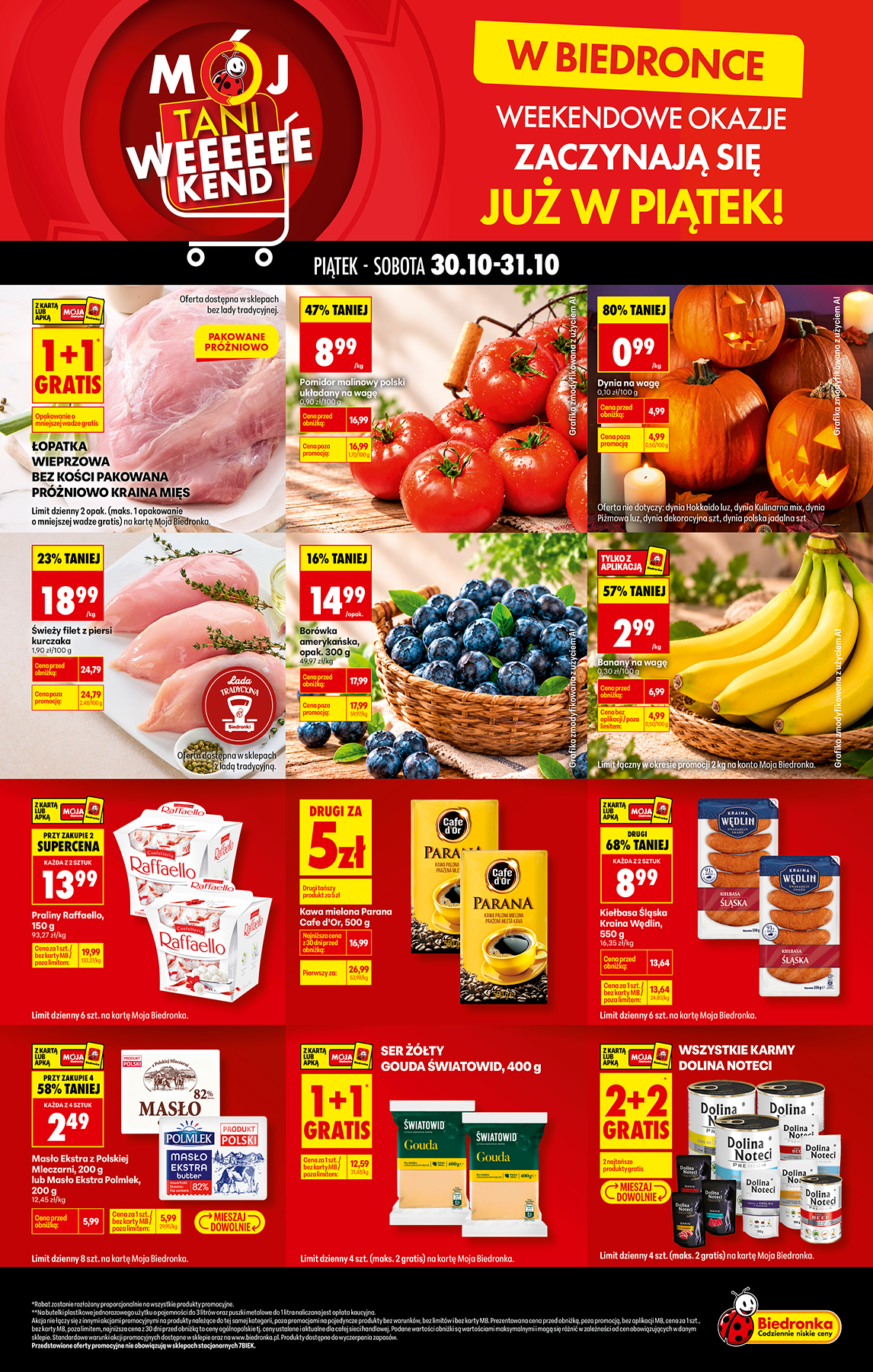 Aktualna gazetka Biedronka - Tani weekend ważna od 30.10.2026 do 31.10.2026