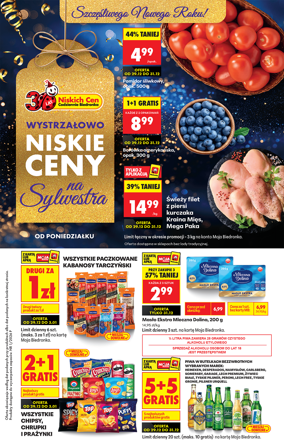 Znakomite oferty z Biedronki, Lidla i Kauflandu: Piersi z kurczaka taniej o 39%, Dwukomorowa frytkownica w Lidlu za 329 zł, a kawa Eduscho w Kauflandzie 1+1 gratis już teraz! 2025-12-31 - najnowsze promocje i zniżki