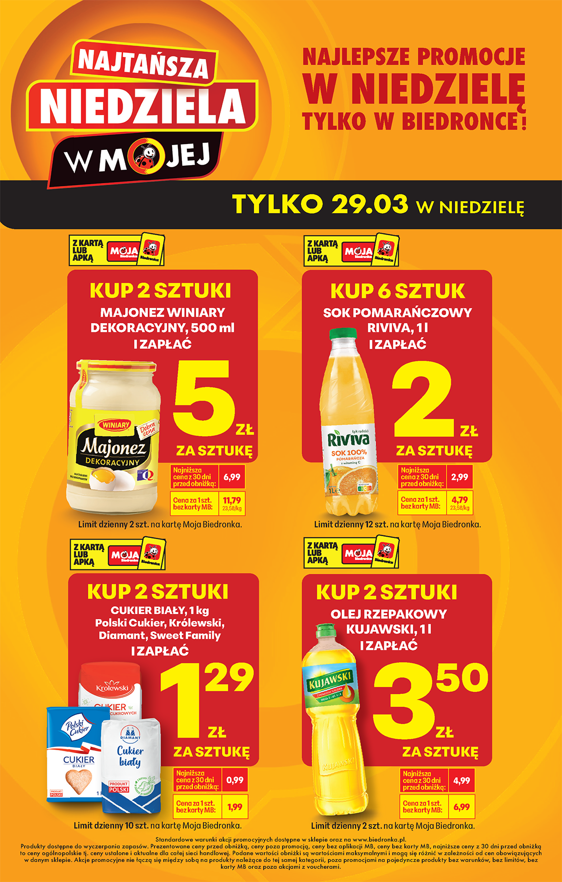 Gazetka Biedronka - Najtańsza niedziela - ważna od 29.03.2026 - 29.03.2026