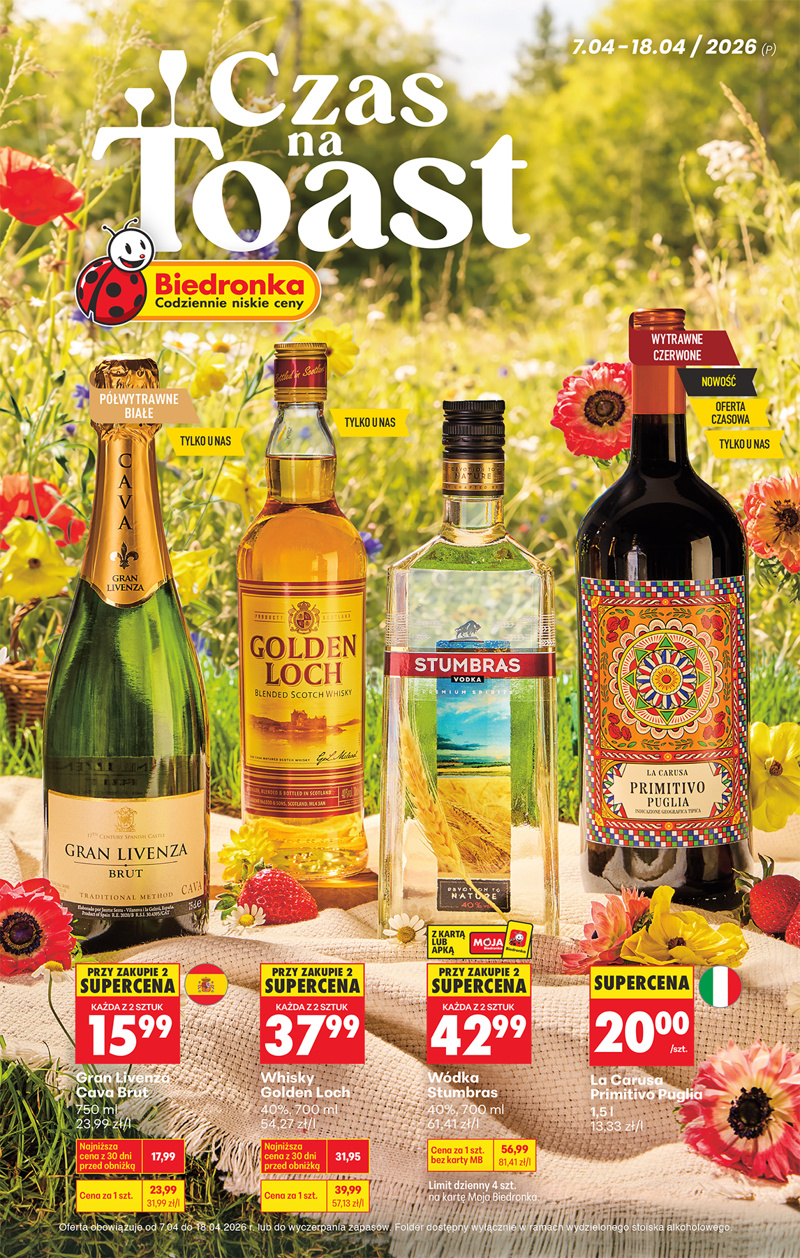 Gazetka Biedronka - Alkohole - ważna od 07.04.2026 do 18.04.2026