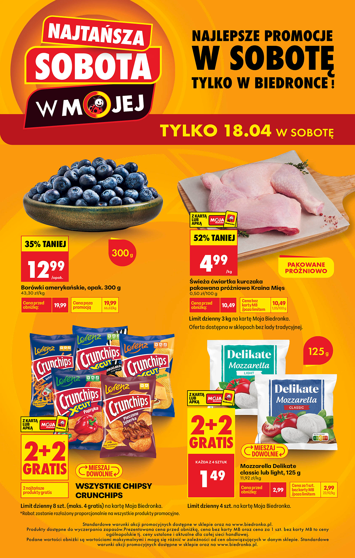 Nowa gazetka Biedronka - Najtańsza sobota ważna od 18.04.2026 - 18.04.2026