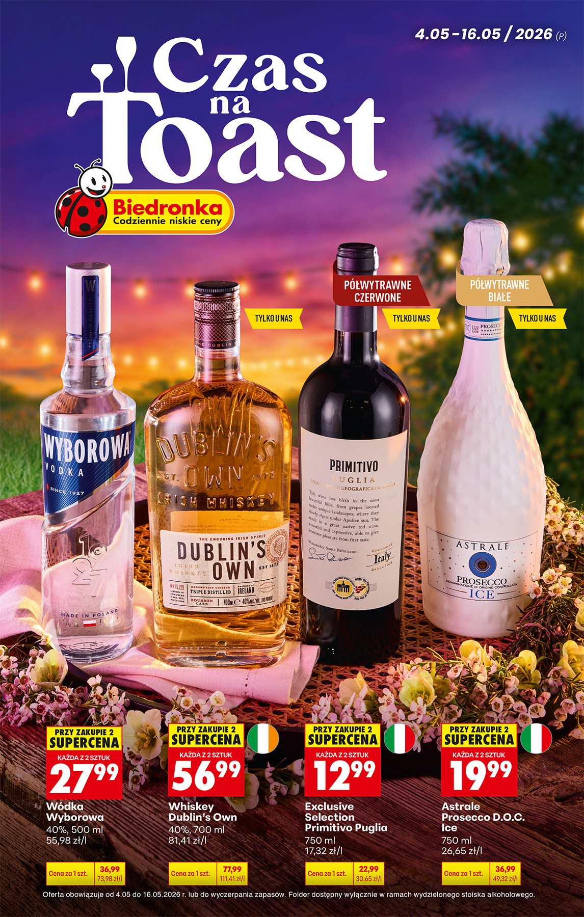 Nowa gazetka Biedronka - Alkohole ważna od 04.05.2026 do 16.05.2026