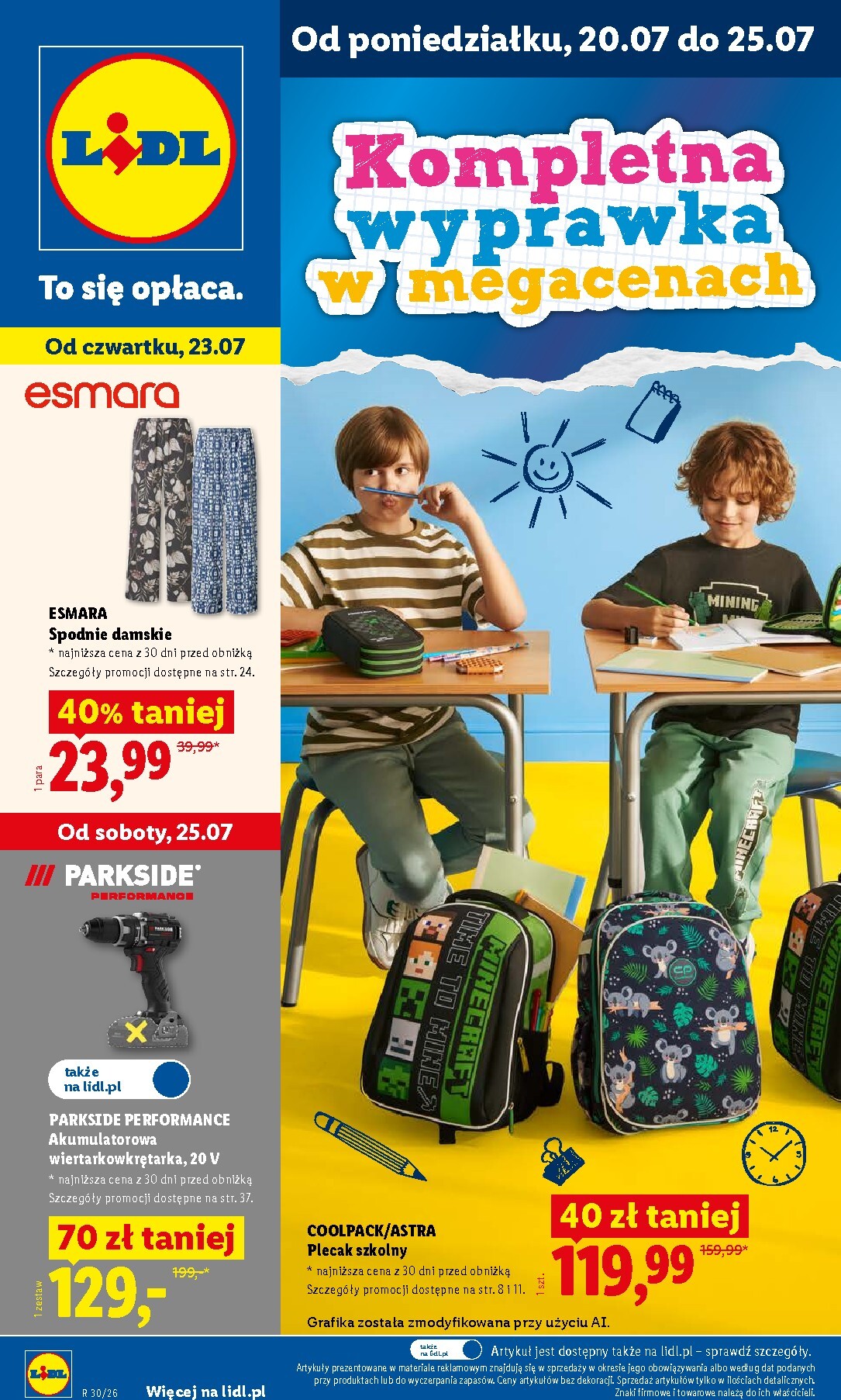 Nowa gazetka Lidl - Katalog Okazji ważna od 20.07.2026 do 25.07.2026