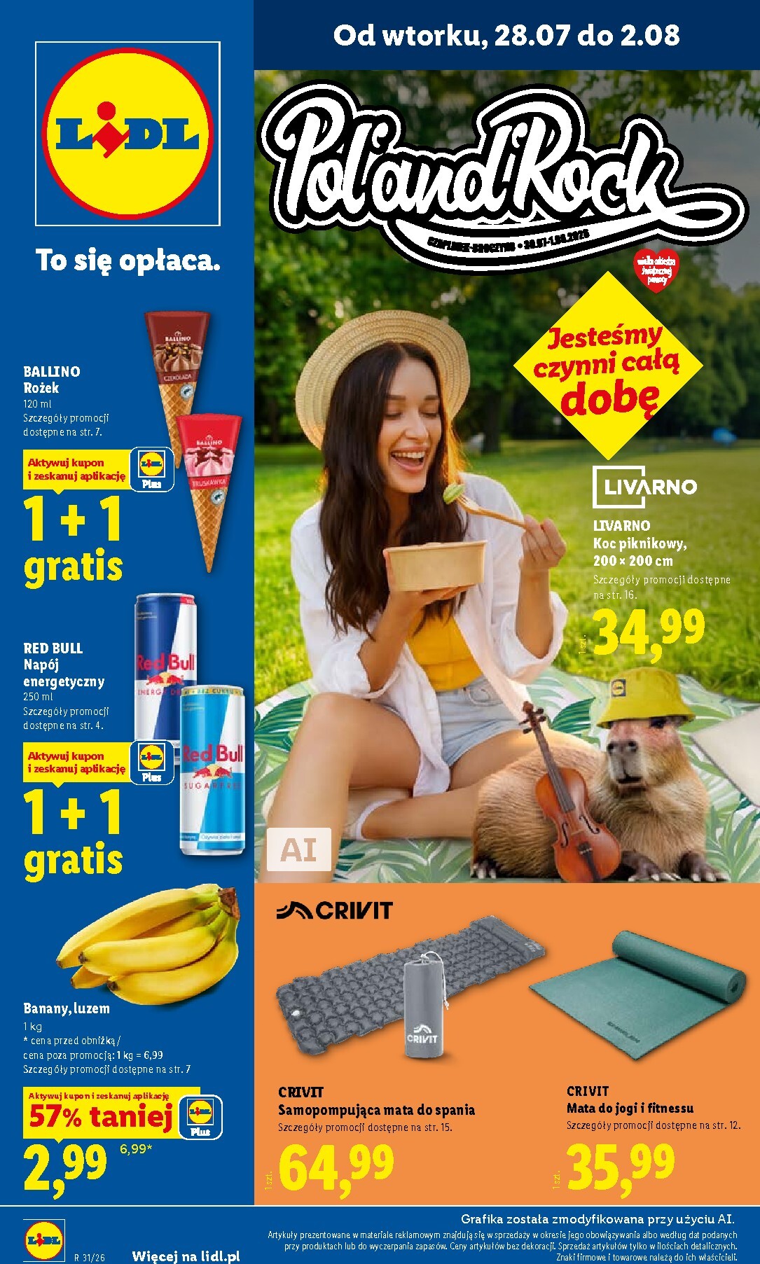 Aktualna gazetka Lidl - Pol'and'Rock ważna od 28.07.2026 do 01.08.2026