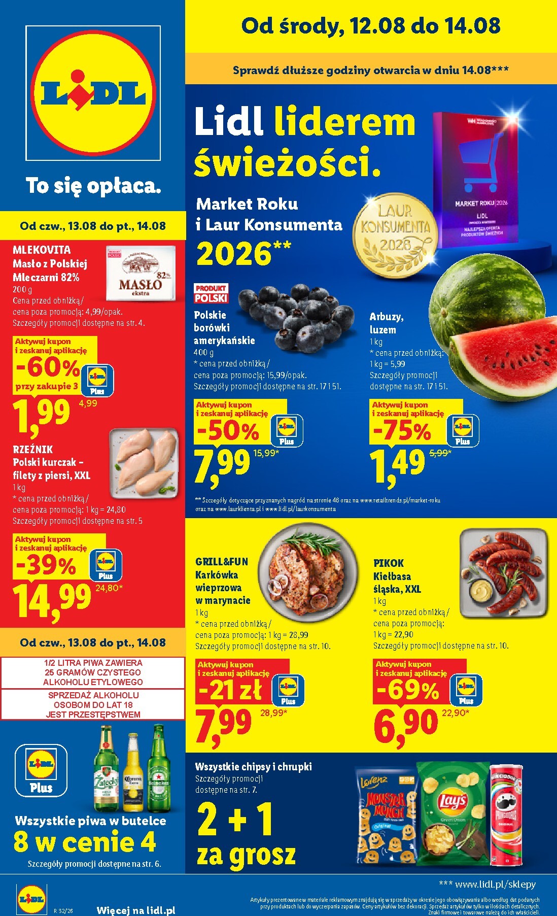 Aktualna gazetka Lidl ważna od 12.08.2026 do 14.08.2026