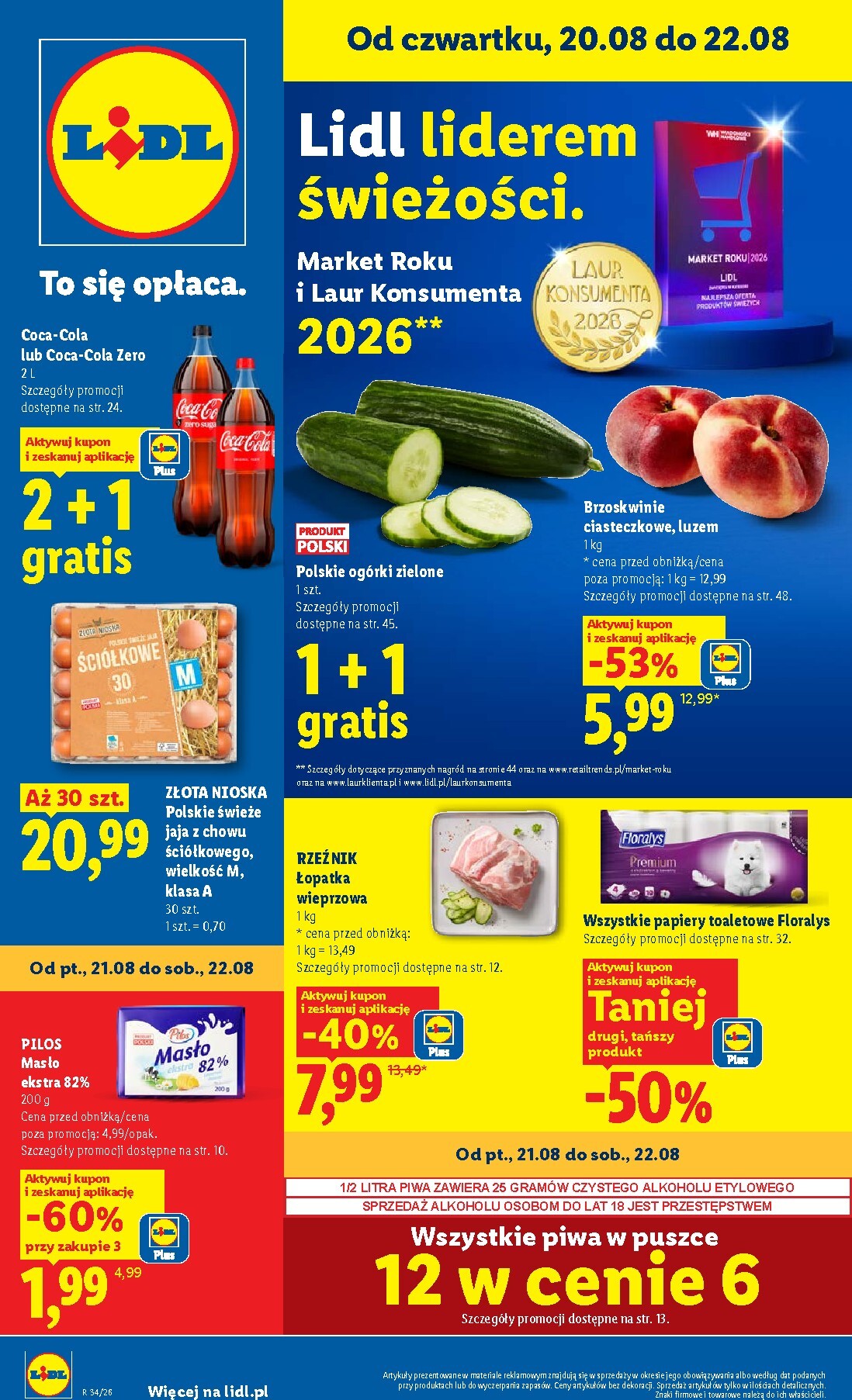 Aktualna gazetka Lidl ważna od 20.08.2026 do 22.08.2026