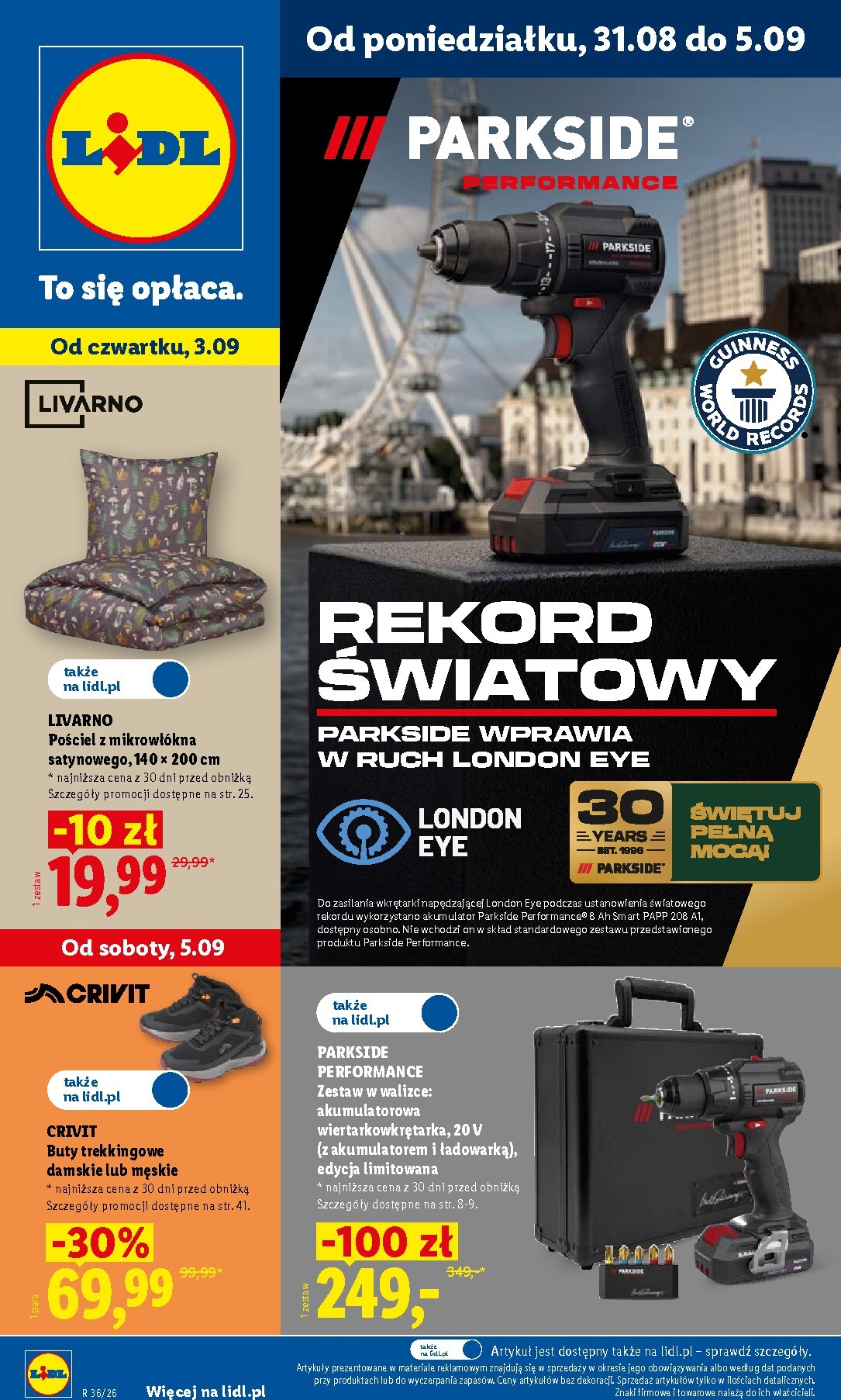 Nowa gazetka Lidl - Okazje ważna od 31.08.2026 do 05.09.2026