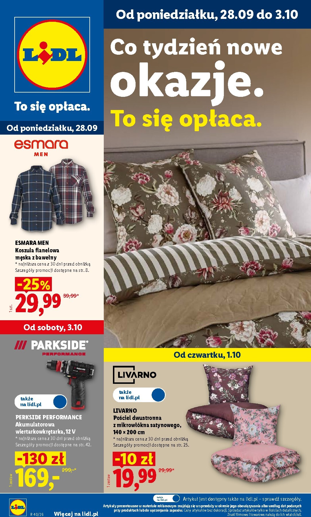 Nowa gazetka Lidl - Okazje ważna od 28.09.2026 do 03.10.2026