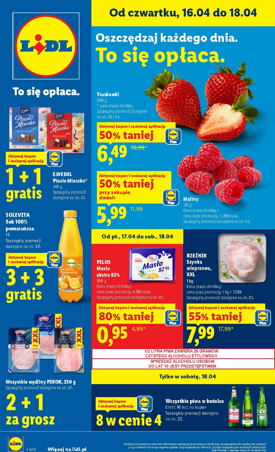 Aktualna gazetka Lidl ważna od 16.04.2026 do 18.04.2026
