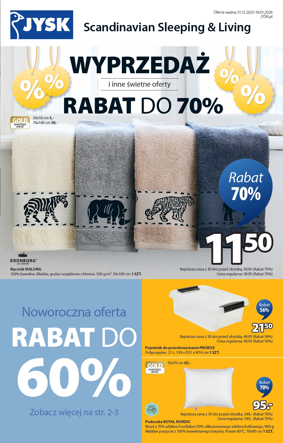 Gazetka JYSK - ważna od 31.12. do 18.01.