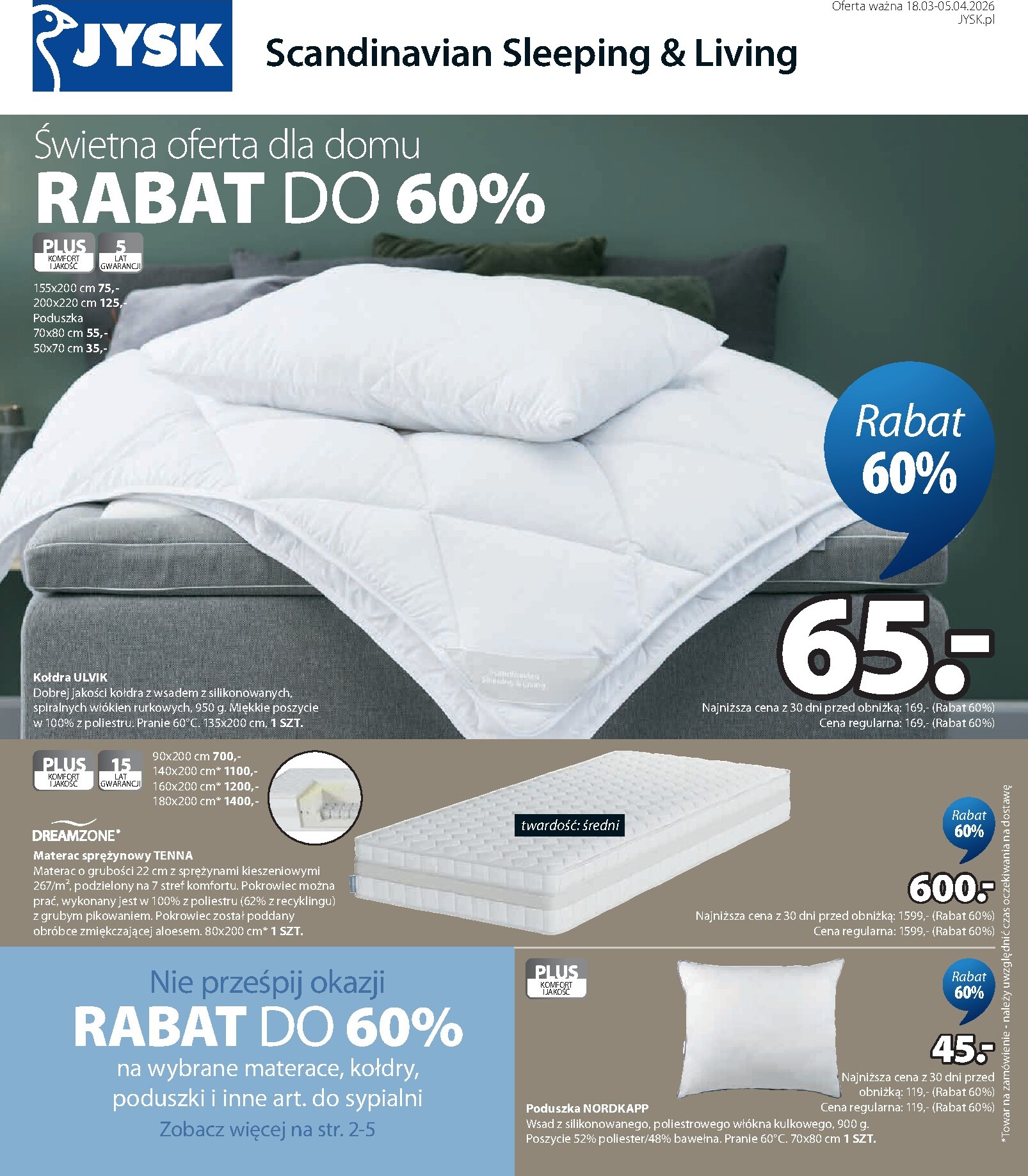 Gazetka JYSK - ważna od 18.03.2026 do 05.04.2026