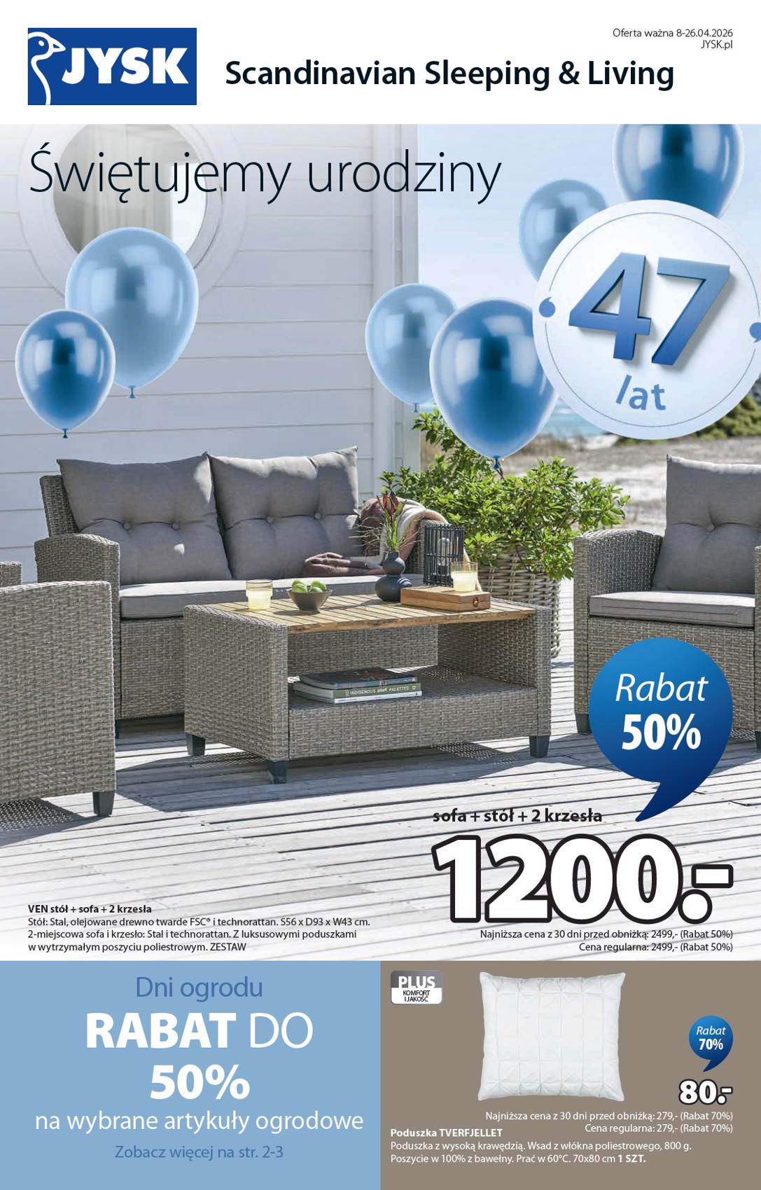 Aktualna gazetka JYSK ważna od 08.04.2026 do 26.04.2026