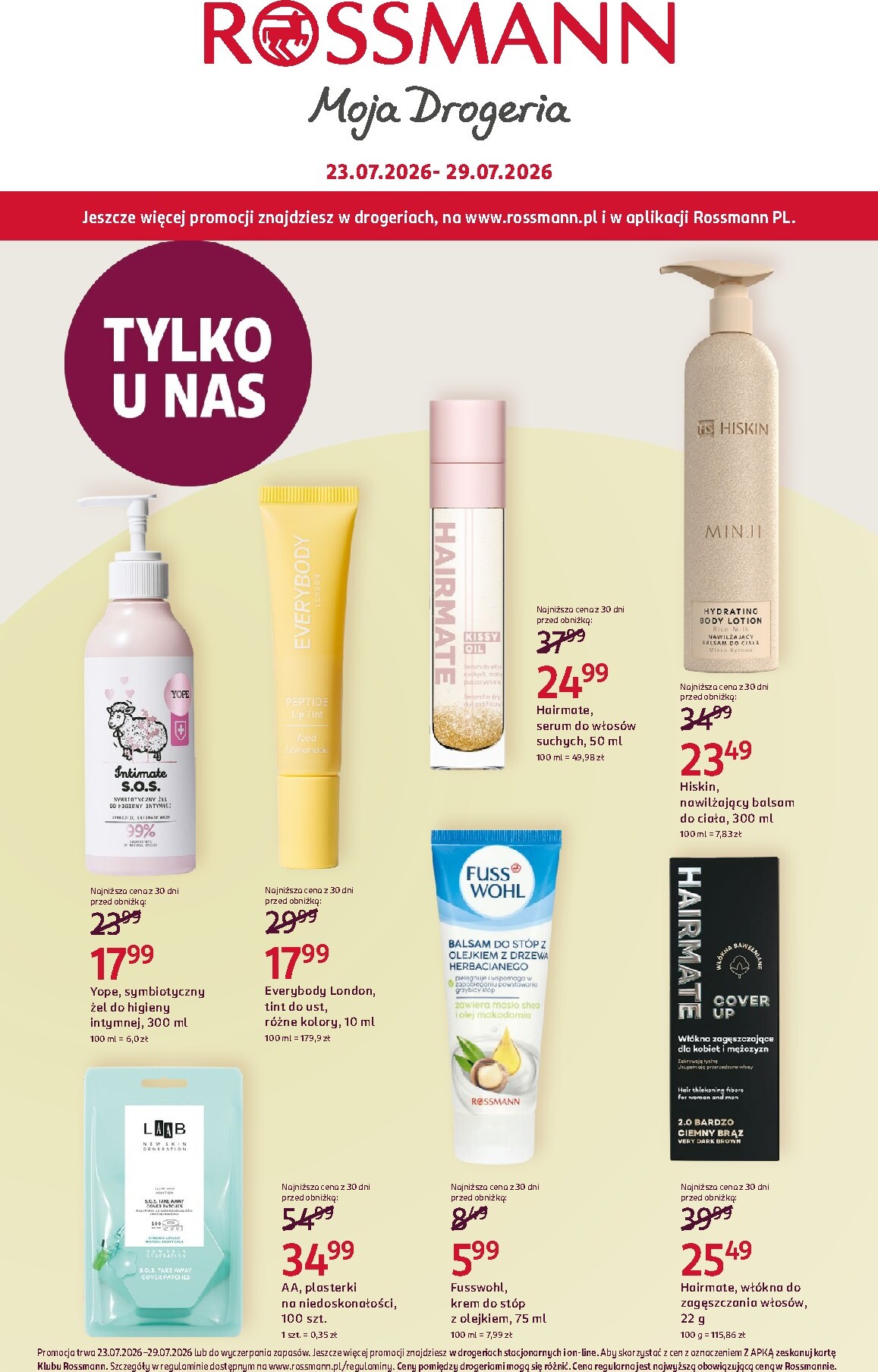 Aktualna gazetka Rossmann ważna od 23.07.2026 do 29.07.2026