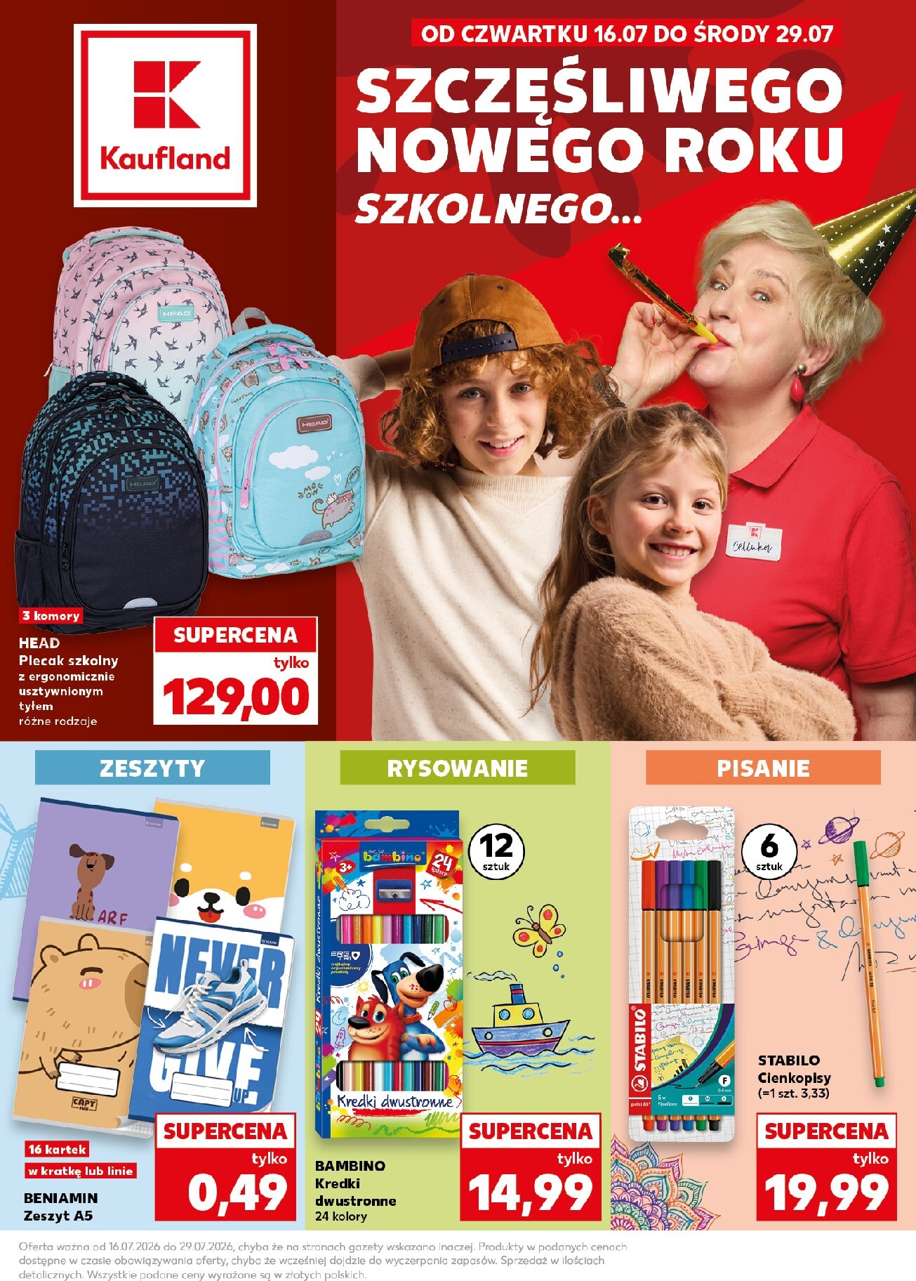 Nowa gazetka Kaufland - Szkoła ważna od 16.07.2026 do 29.07.2026