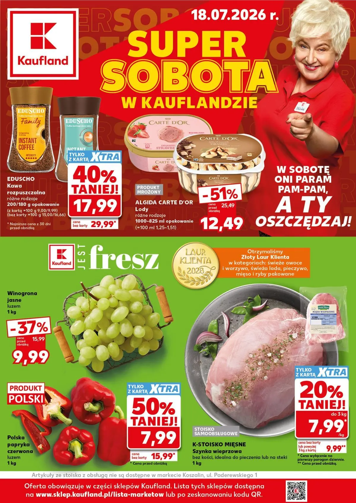 Nowa gazetka Kaufland - Kaufland Super Sobota ważne 18.07 ważna od 18.07.2026 do 31.07.2026