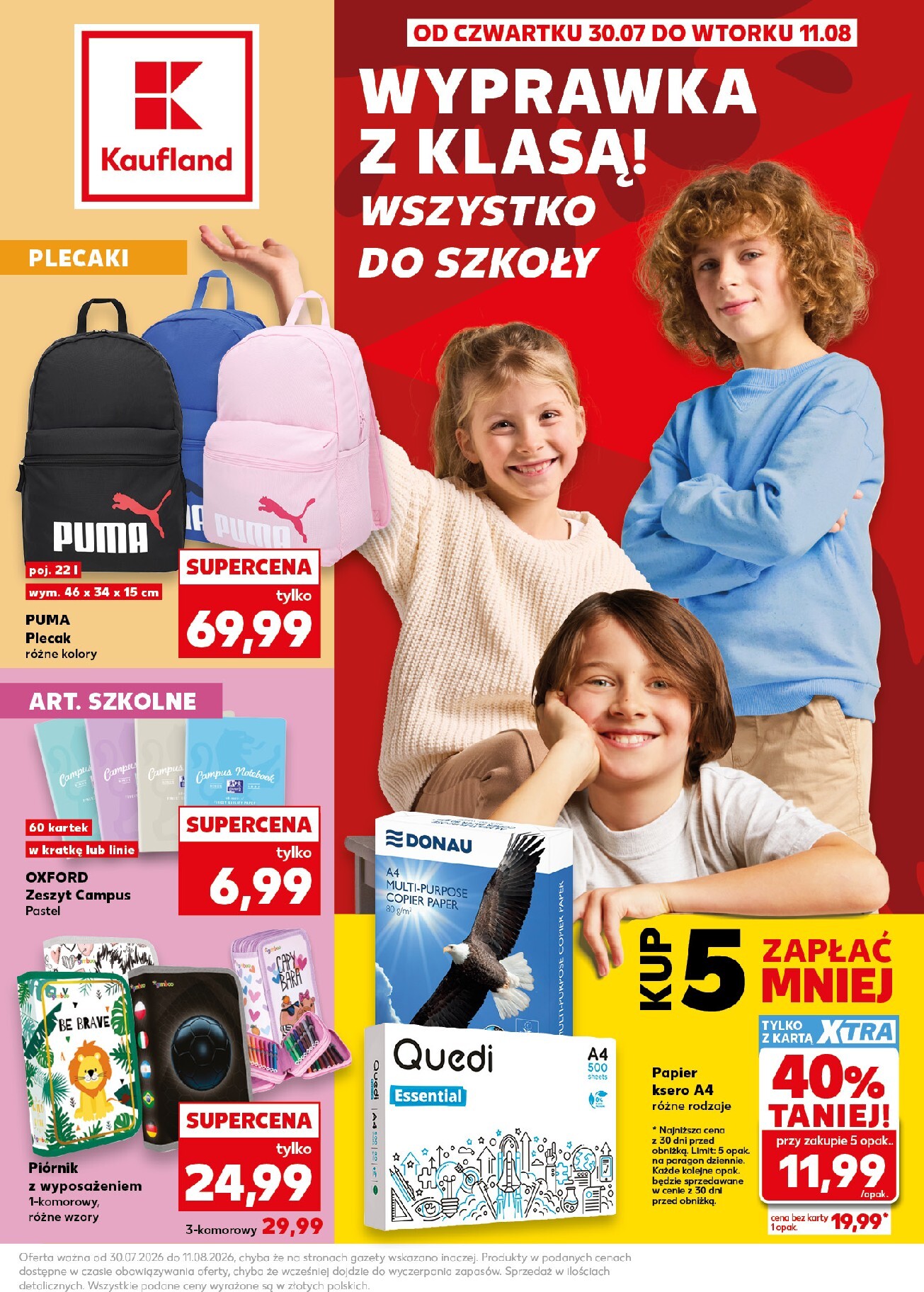 Nowa gazetka Kaufland - Szkoła ważna od 30.07.2026 do 11.08.2026