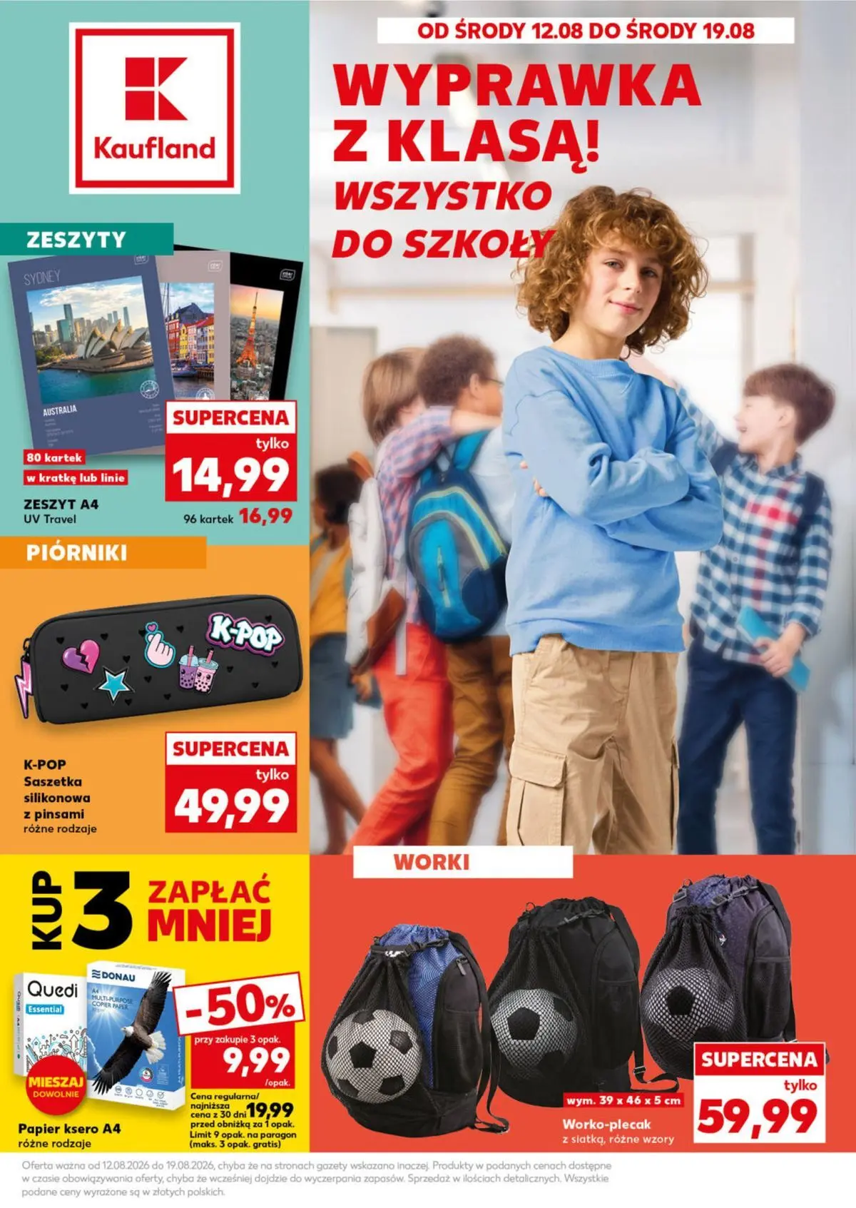 Aktualna gazetka Kaufland - Wszystko do szkoły ważna od 12.08.2026 do 19.08.2026