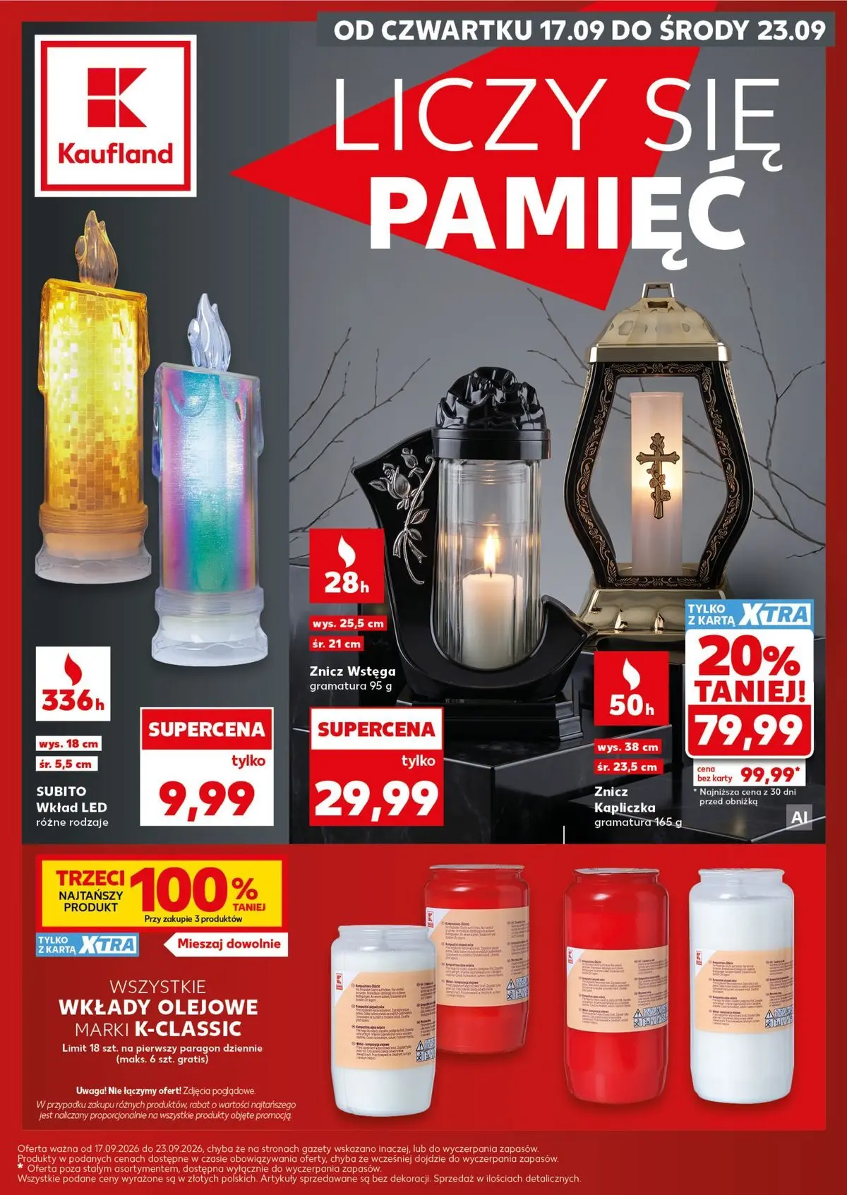 Nowa gazetka Kaufland - Katalog Znicze ważna od 17.09.2026 do 23.09.2026