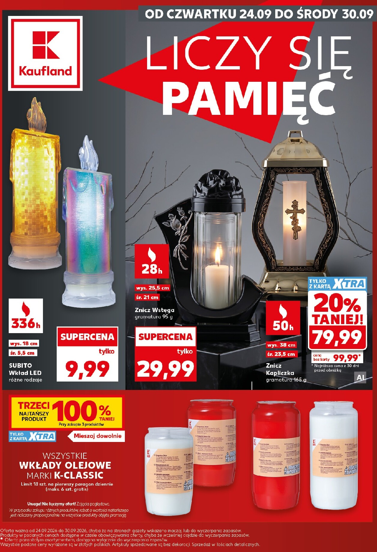 Nowa gazetka Kaufland - Katalog Znicze ważna od 24.09.2026 do 30.09.2026