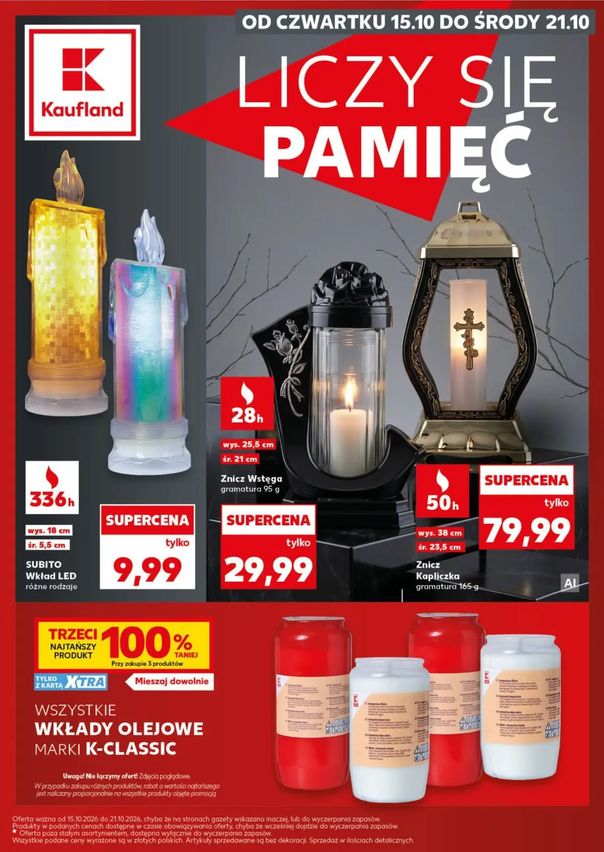 Nowa gazetka Kaufland - Katalog Znicze ważna od 15.10.2026 do 21.10.2026